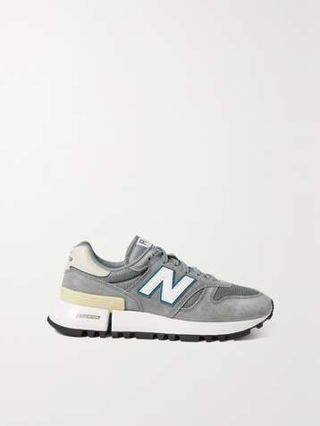 NEW BALANCE + Tokyo Design Studio RC 1300 leather-trimmed suede and mesh sneakers