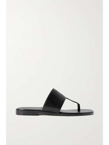 LOEWE + Paula's Ibiza Zehensandalen aus Leder mit Logoprägung