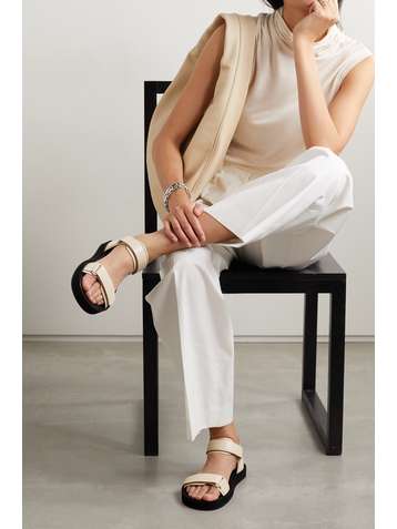 THE ROW Hook and Loop leather sandals