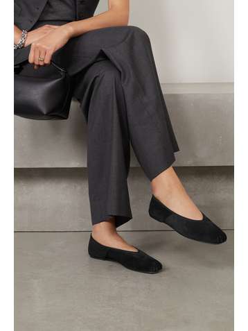 THE ROW Suede ballet flats