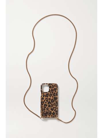 SAINT LAURENT Leopard-print leather iPhone 11 Pro case