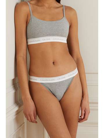 CALVIN KLEIN Culotte en coton et modal mélangés stretch chinés CK One