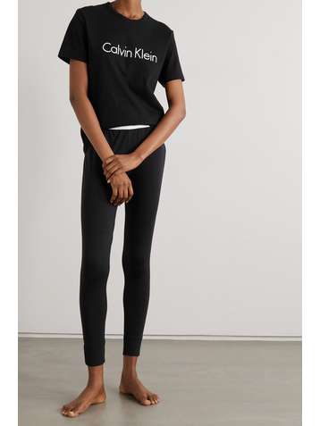 CALVIN KLEIN Printed cotton-jersey T-shirt