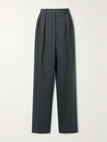 THE ROW Igor pleated stretch-wool wide-leg pants