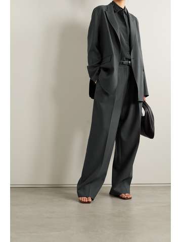 THE ROW Igor pleated stretch-wool wide-leg pants