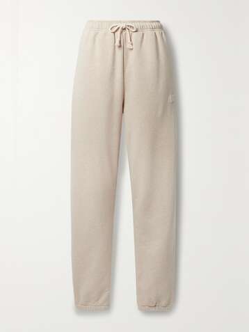 ACNE STUDIOS Appliquéd cotton-jersey track pants