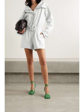 DODO BAR OR Combi-short en cuir effet autruche Kaya