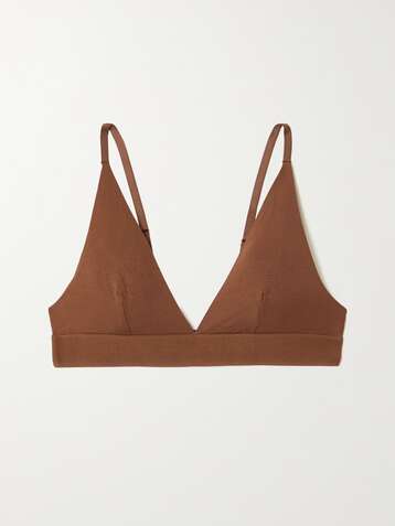 BASERANGE Stretch-bamboo jersey soft-cup triangle bra