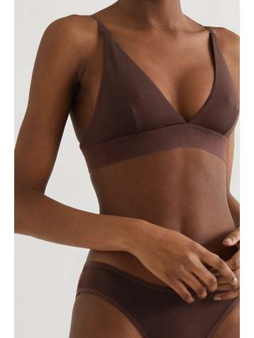 BASERANGE Stretch-bamboo jersey soft-cup triangle bra