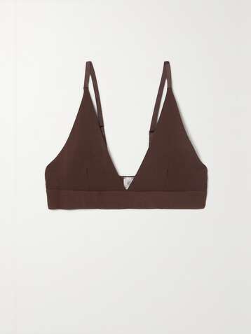 BASERANGE Stretch-bamboo jersey soft-cup triangle bra