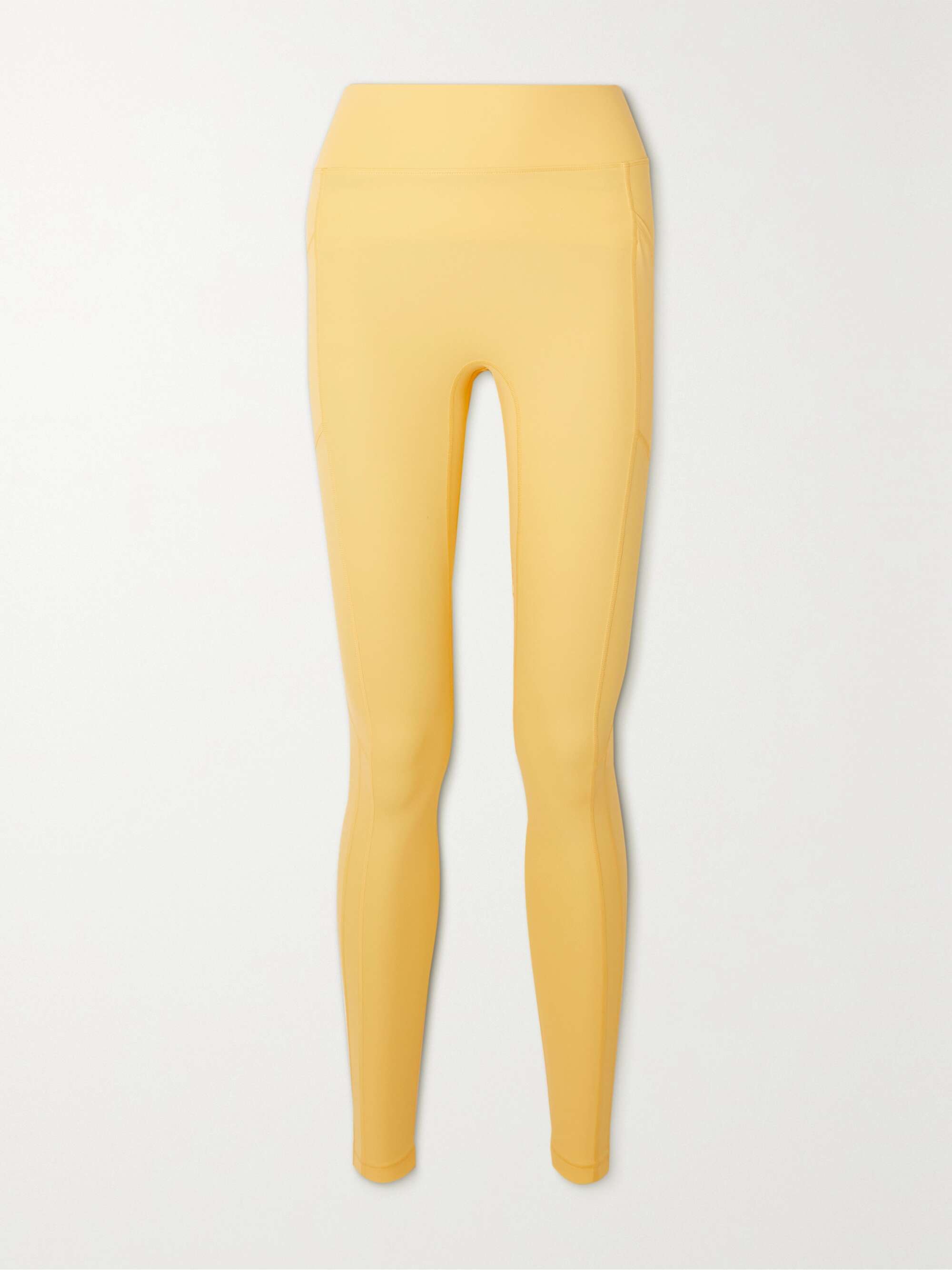 Yellow Center Stage stretch leggings 