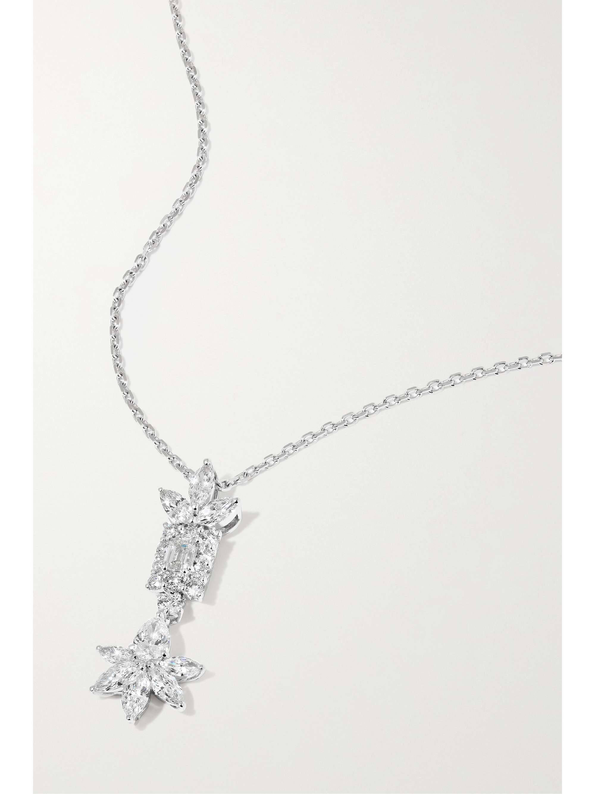 Gold 18-karat white gold diamond 
