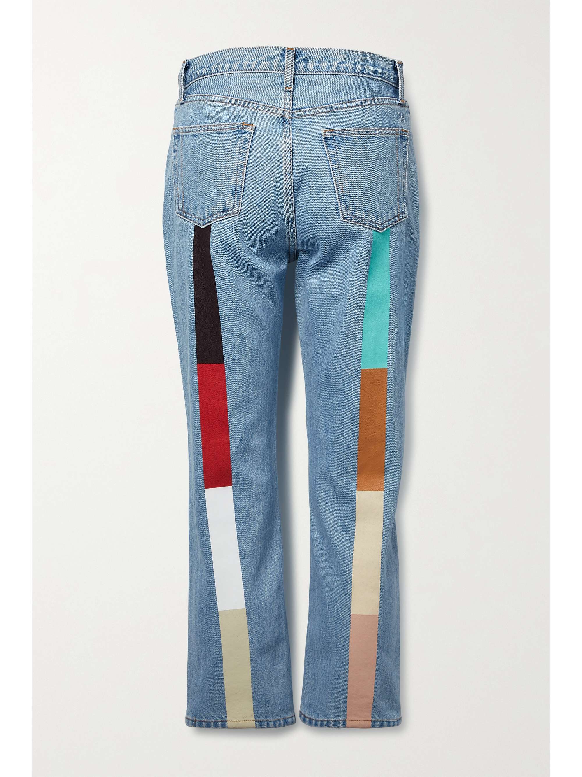 Light denim Tate striped cropped high 