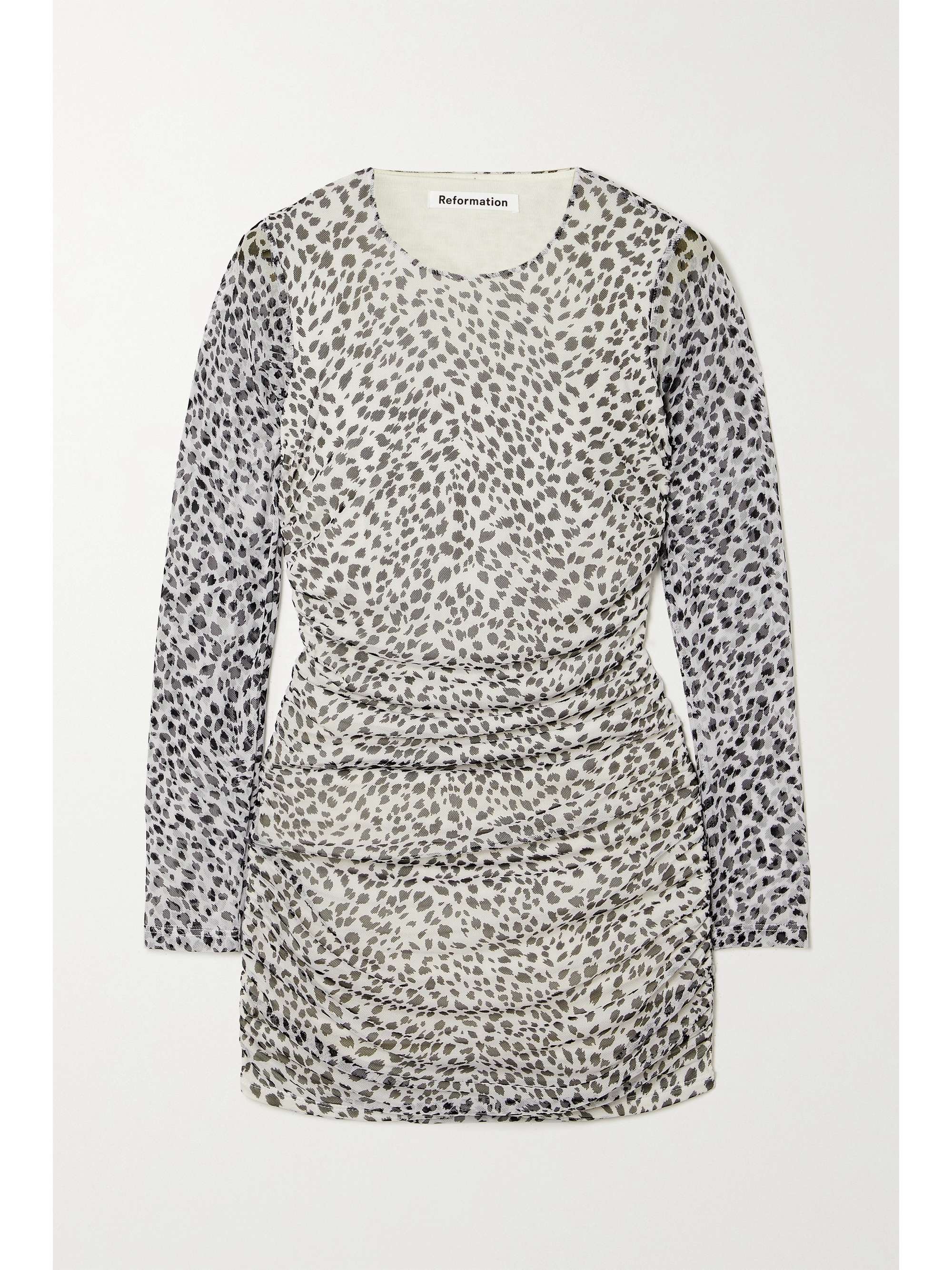 Ivory Tomas leopard-print stretch 
