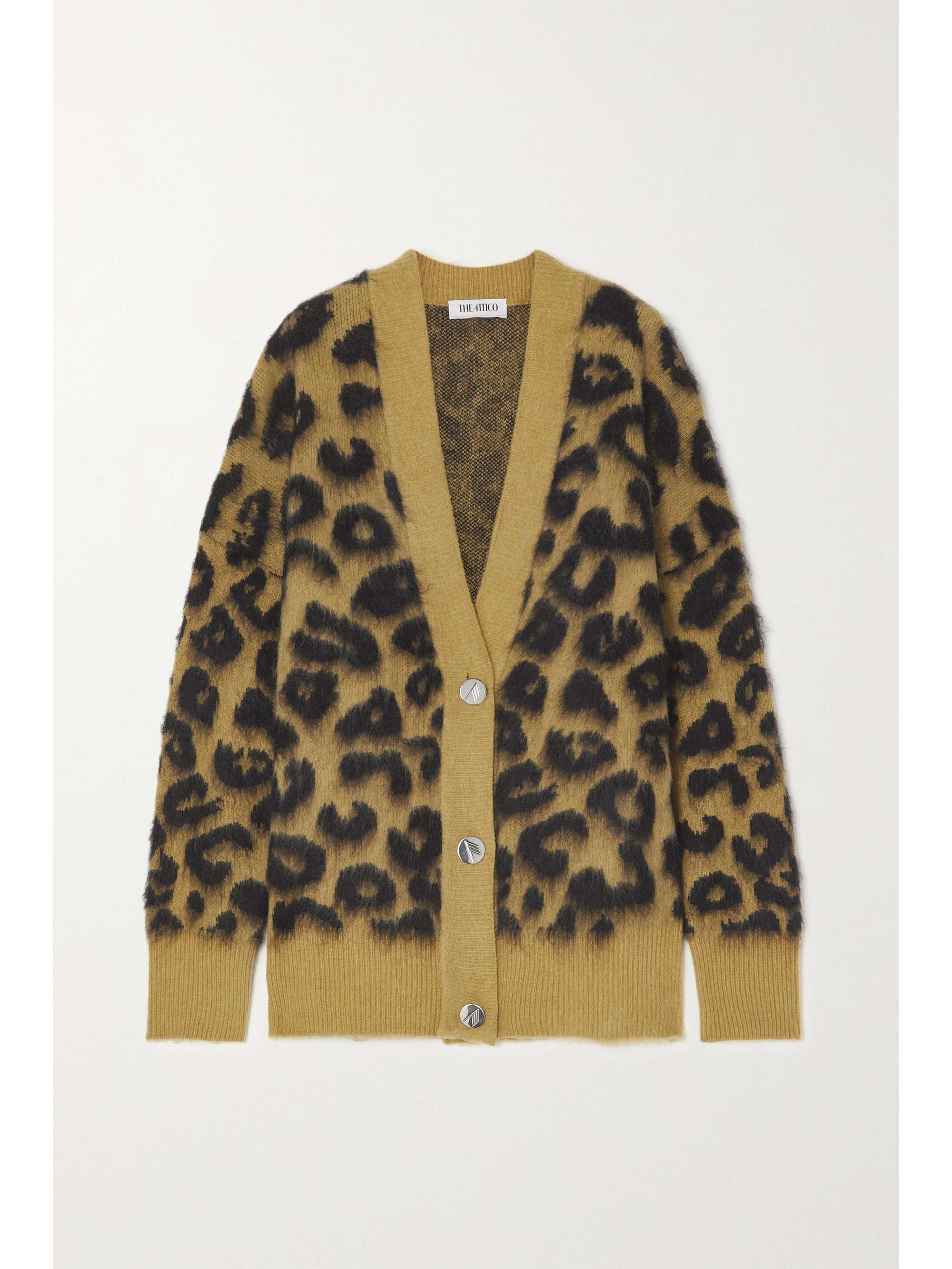 mohair leopard cardigan