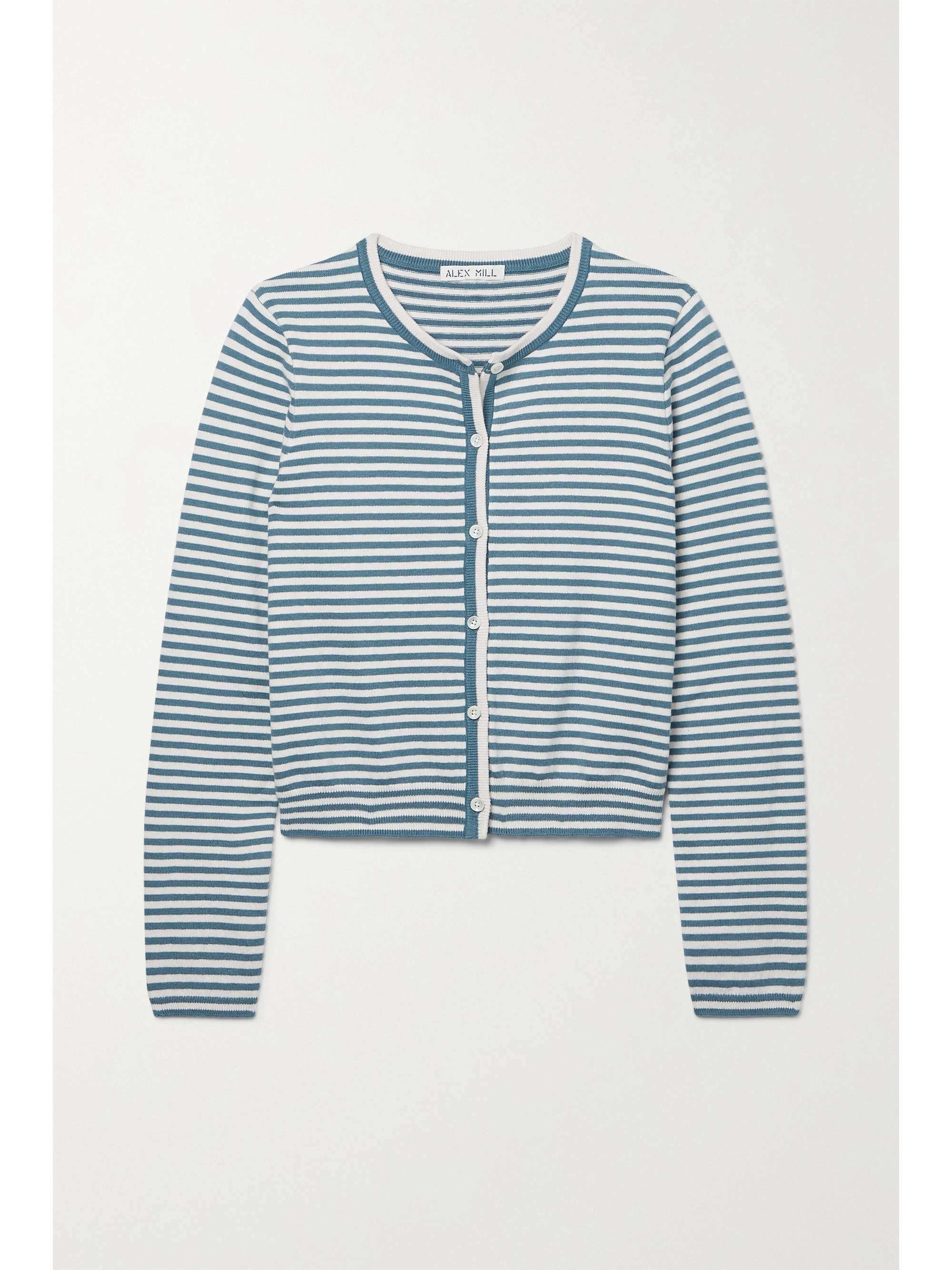 Blue Albertina striped cotton cardigan 