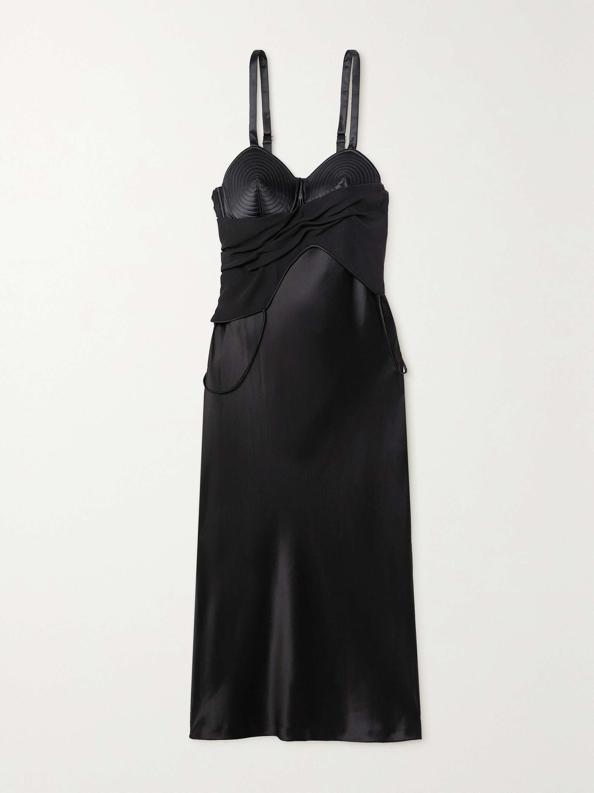 Lotta Volkova layered silk-satin and 