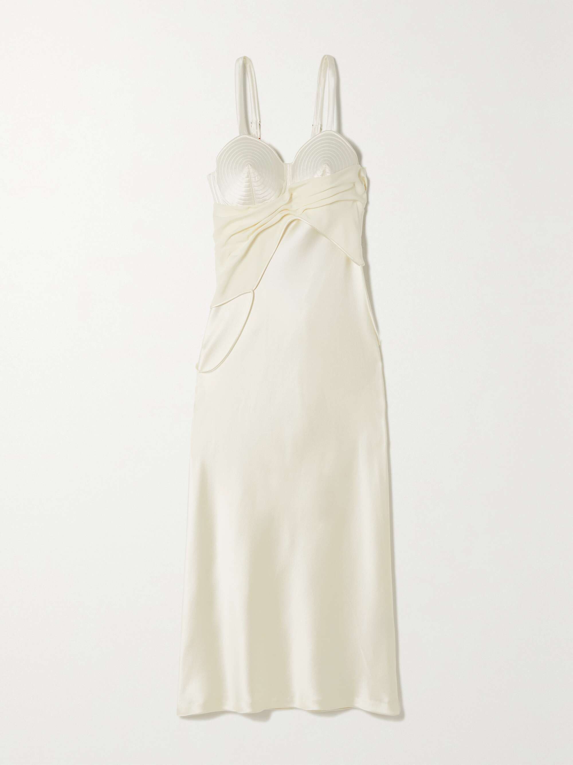 Lotta Volkova layered silk-satin and 