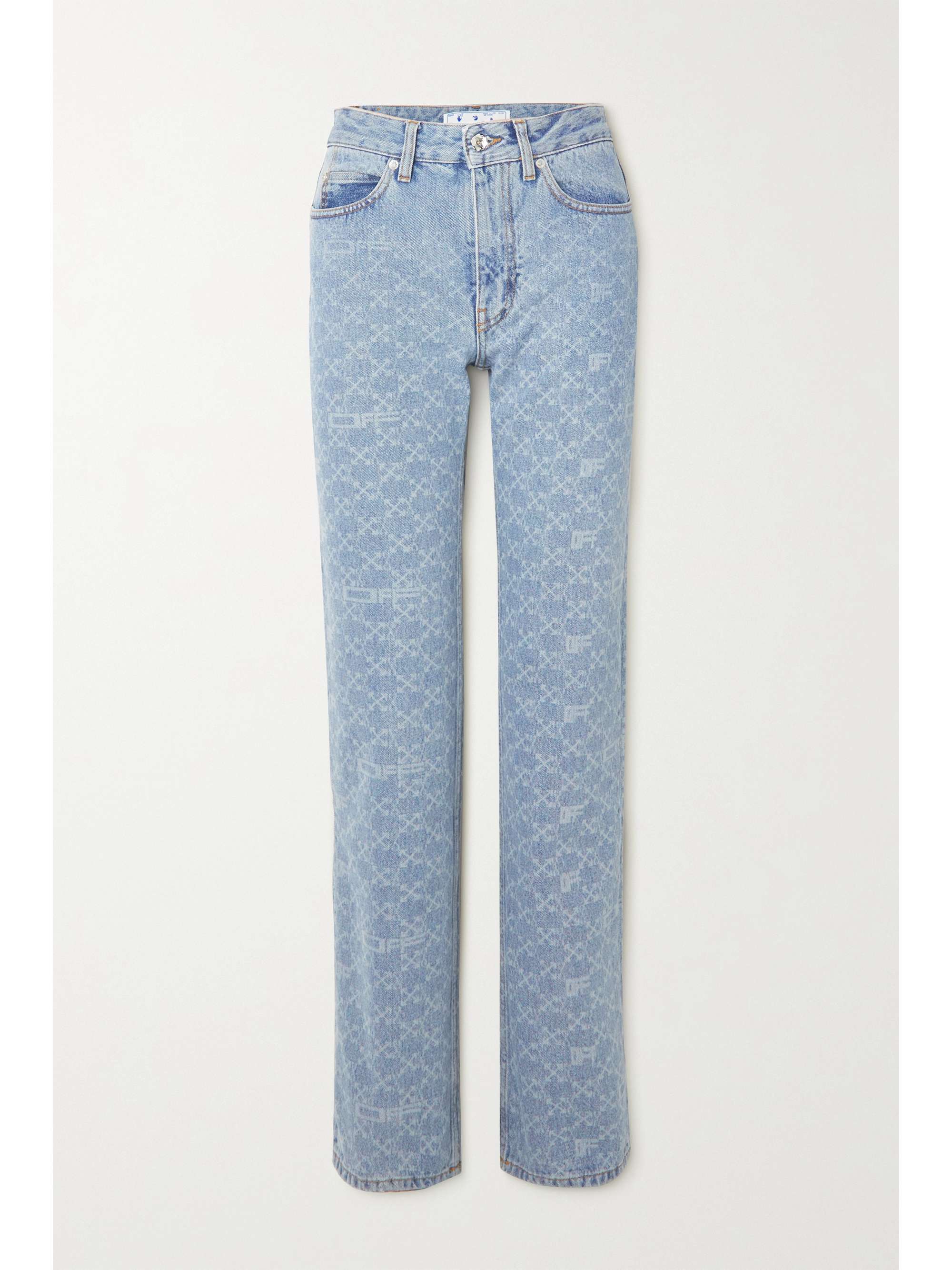Blue High-rise slim-leg jeans | OFF 