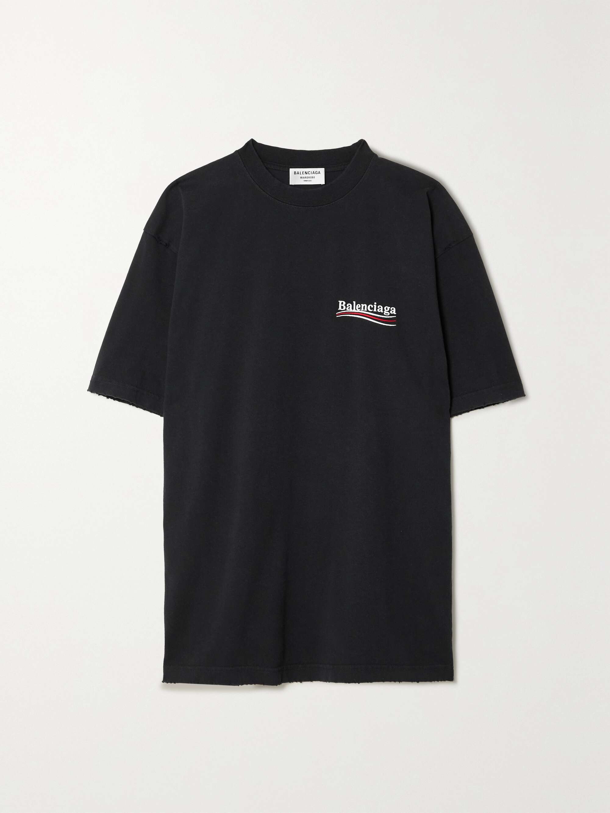 BALENCIAGA Oversized embroidered T-shirt | NET-A-PORTER