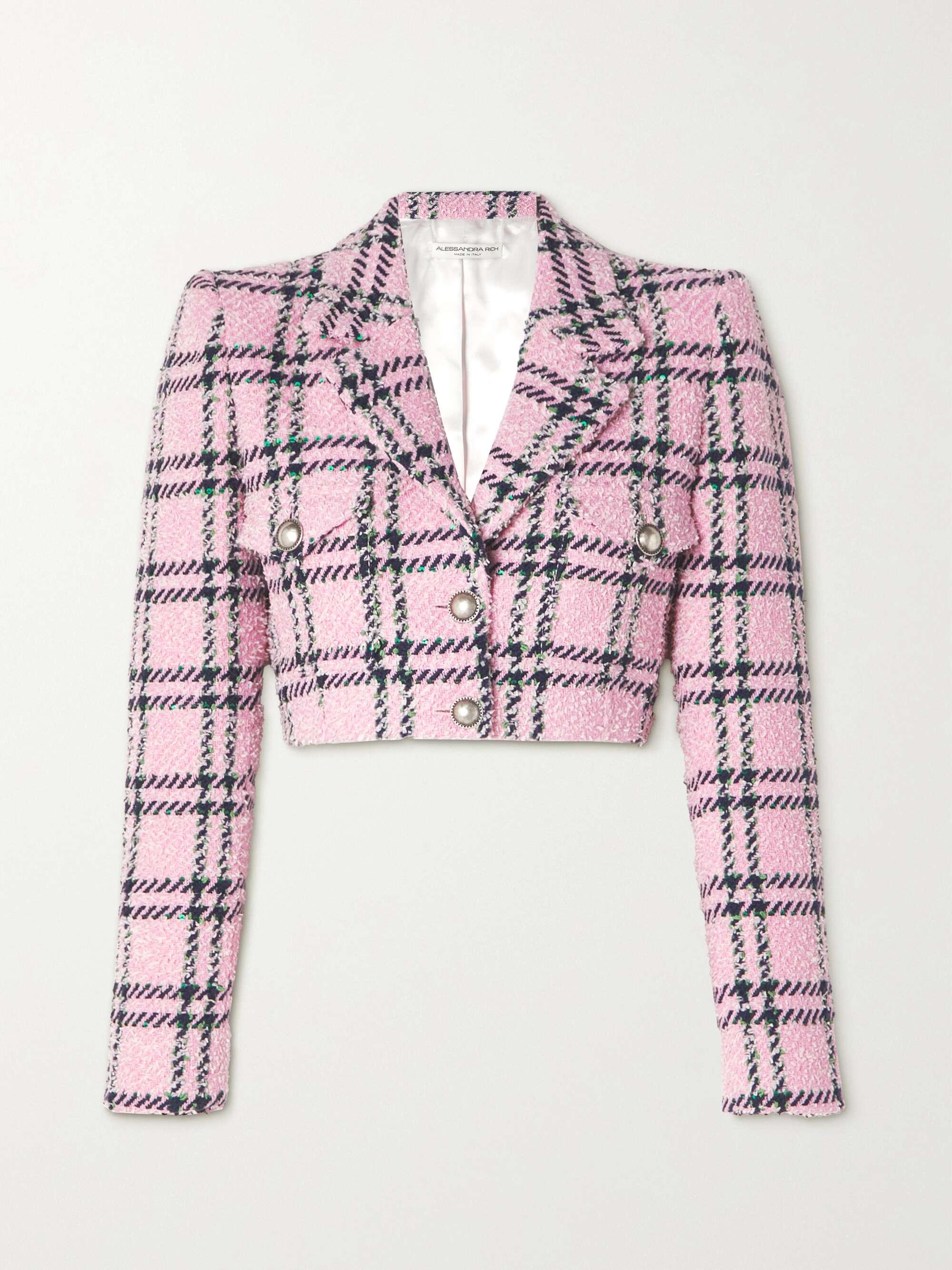 Wool-Blend Cropped Tweed Blazer - アウター