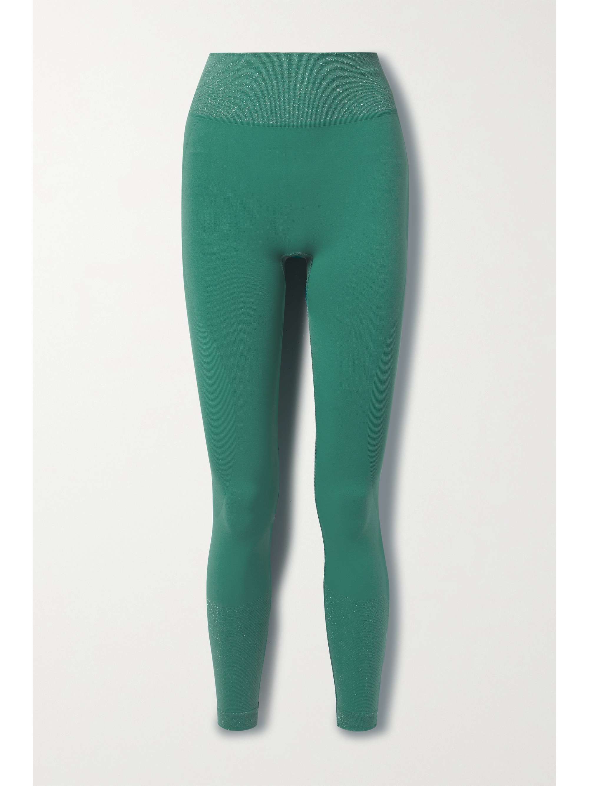 Green Layla metallic stretch leggings 