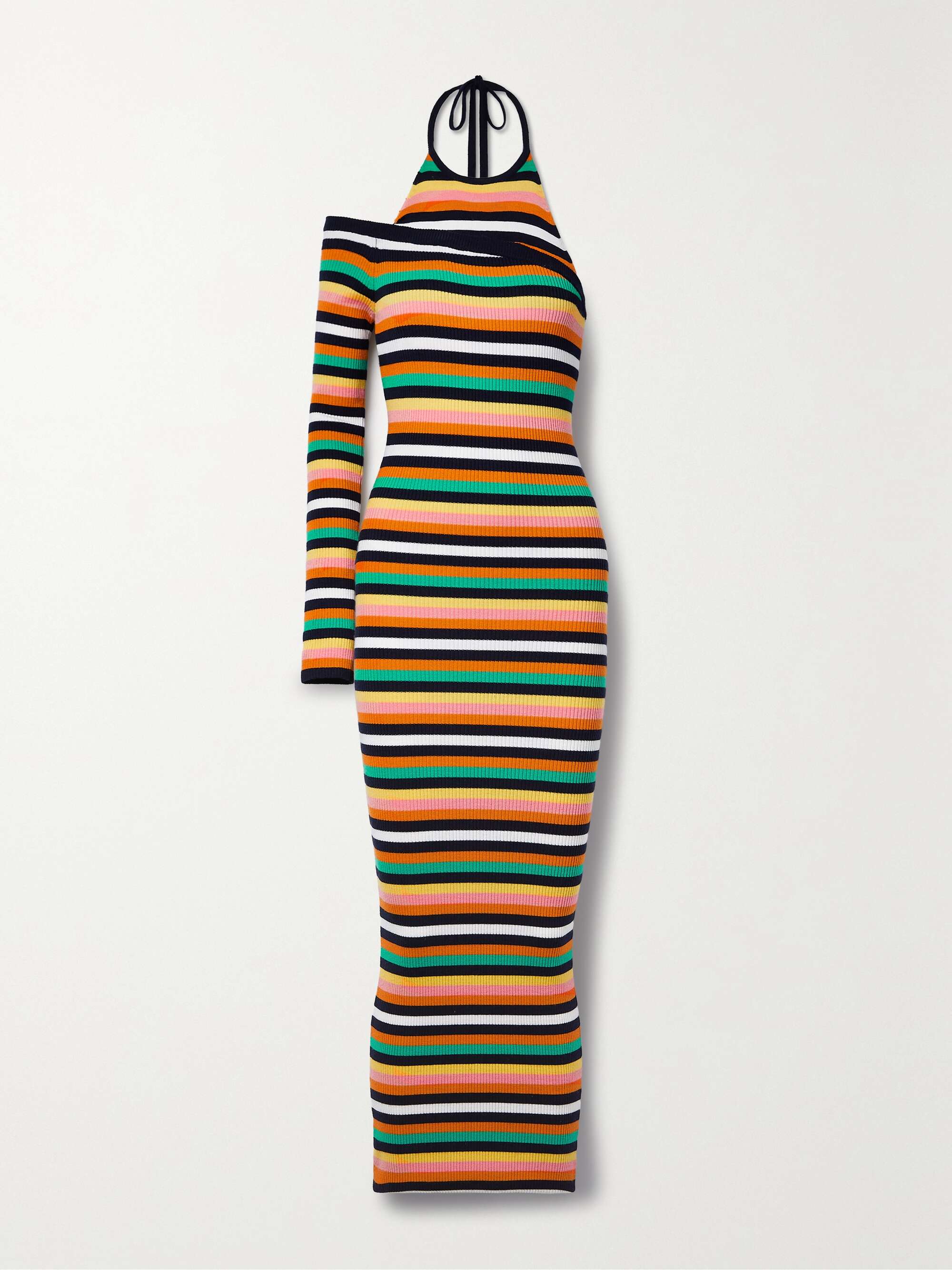 striped dress with sleeves