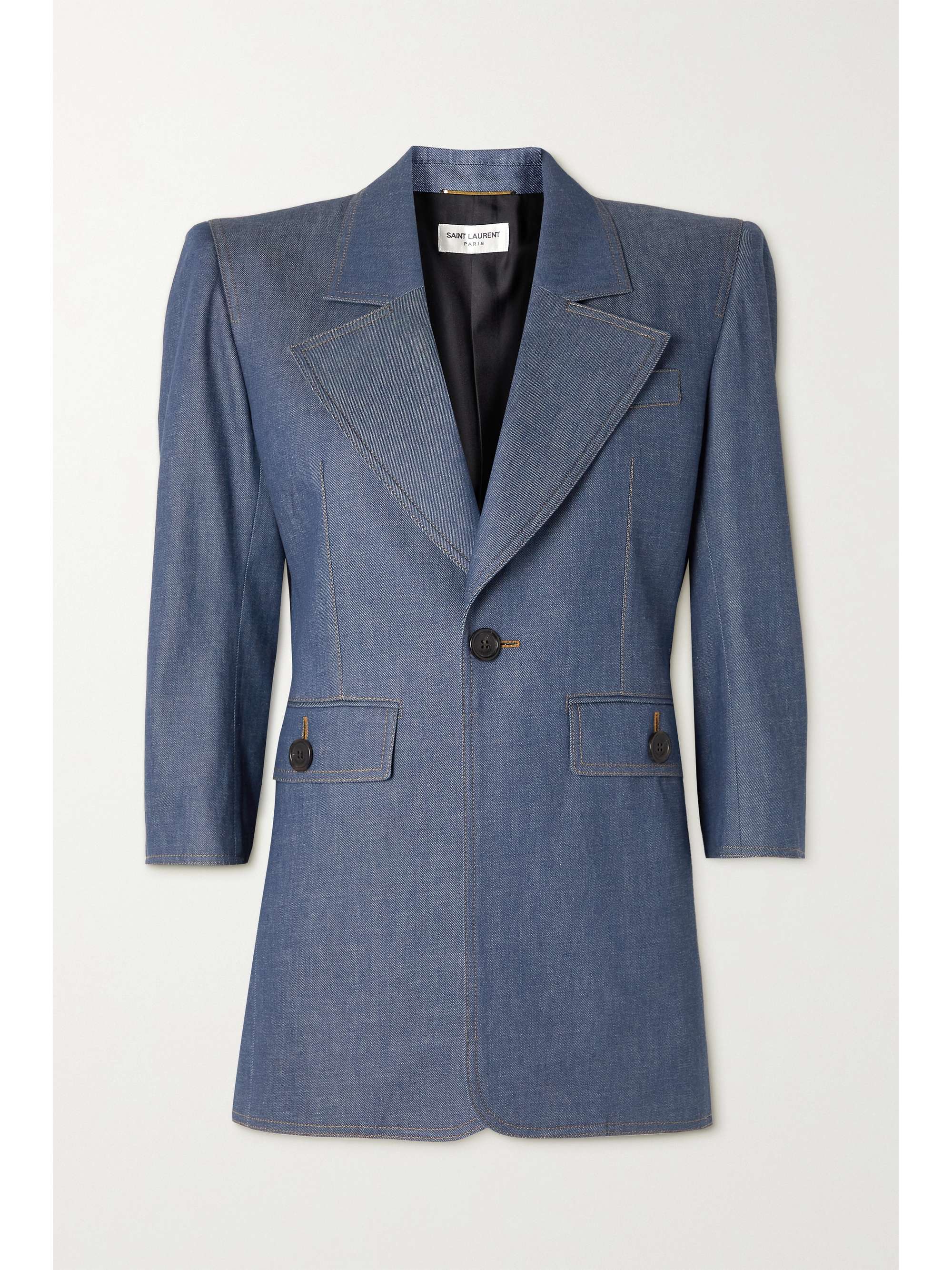 Blue Denim mini dress | SAINT LAURENT 