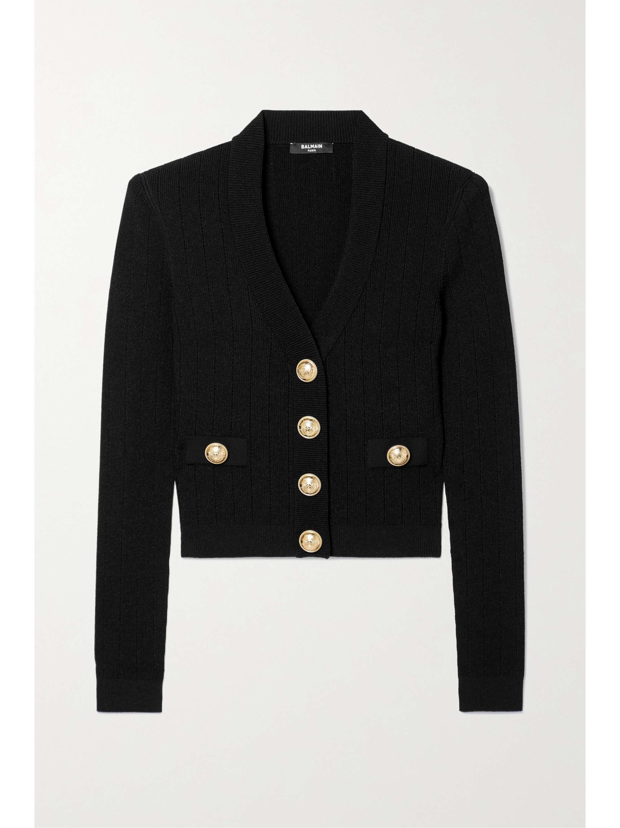 ribbed jacket with buttons