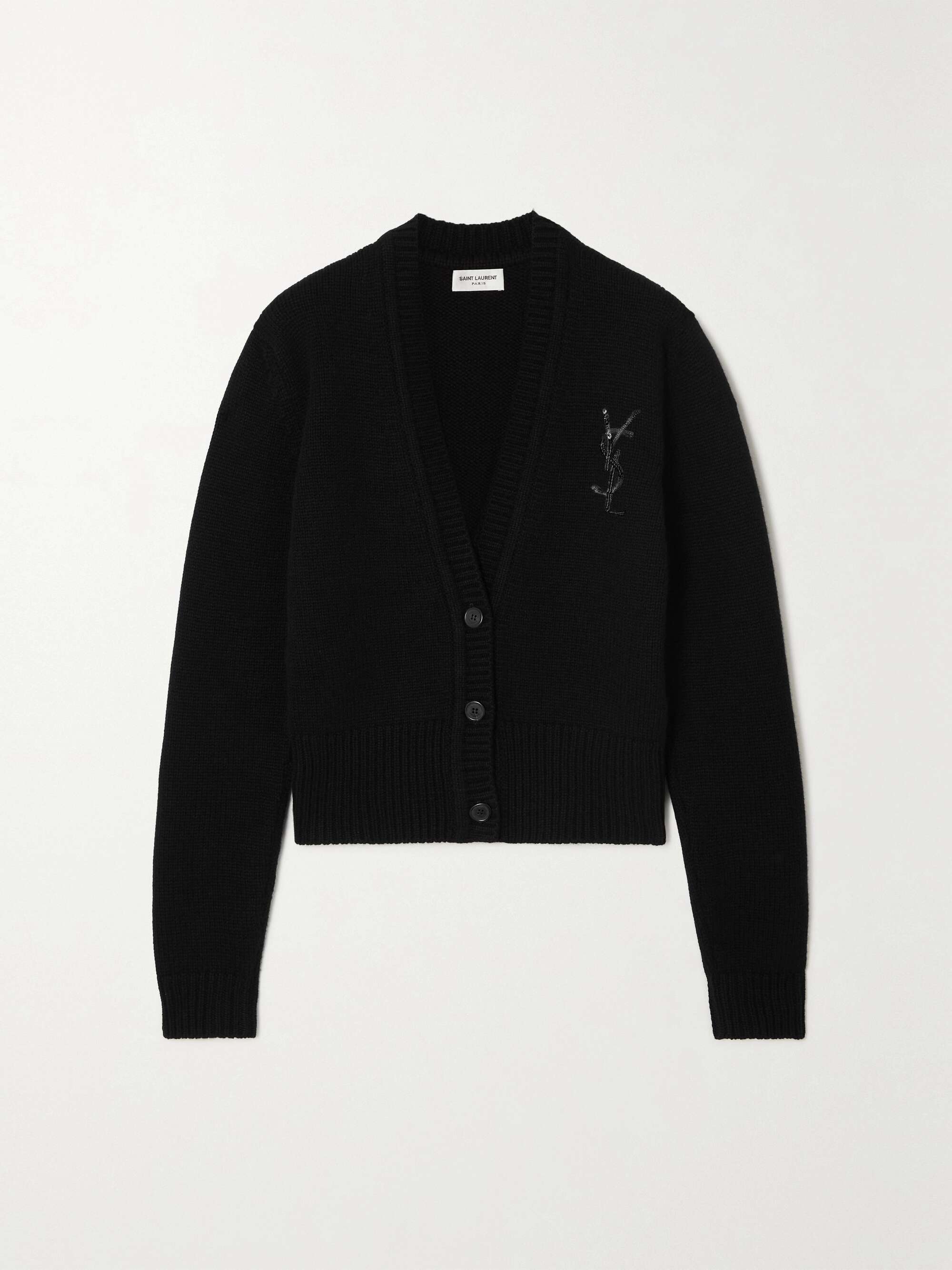 SaintLaurent カシミア ロングカレッジカーディガン