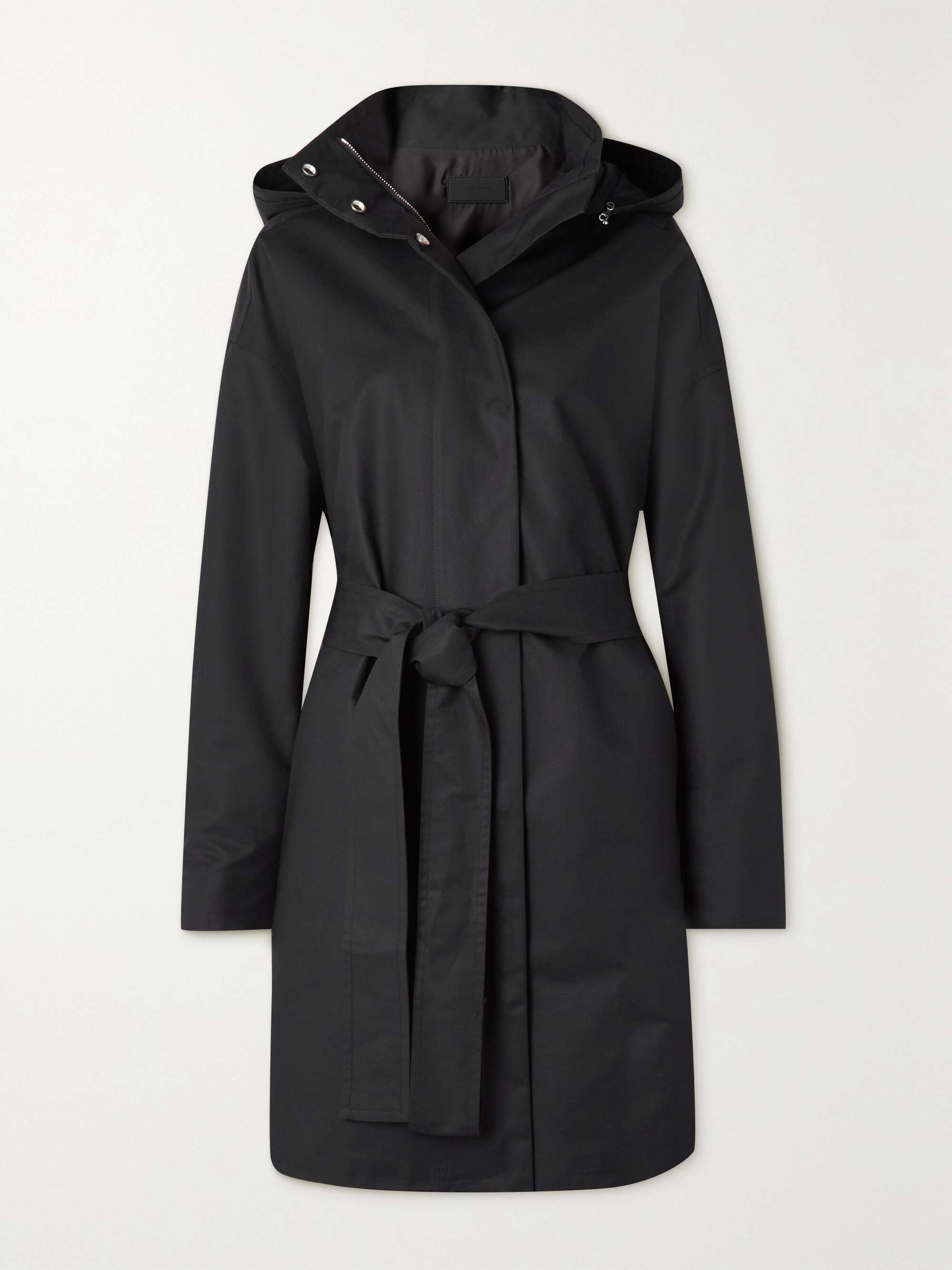 THE ROW Paulita hooded belted cotton-shell coat | NET-A-PORTER