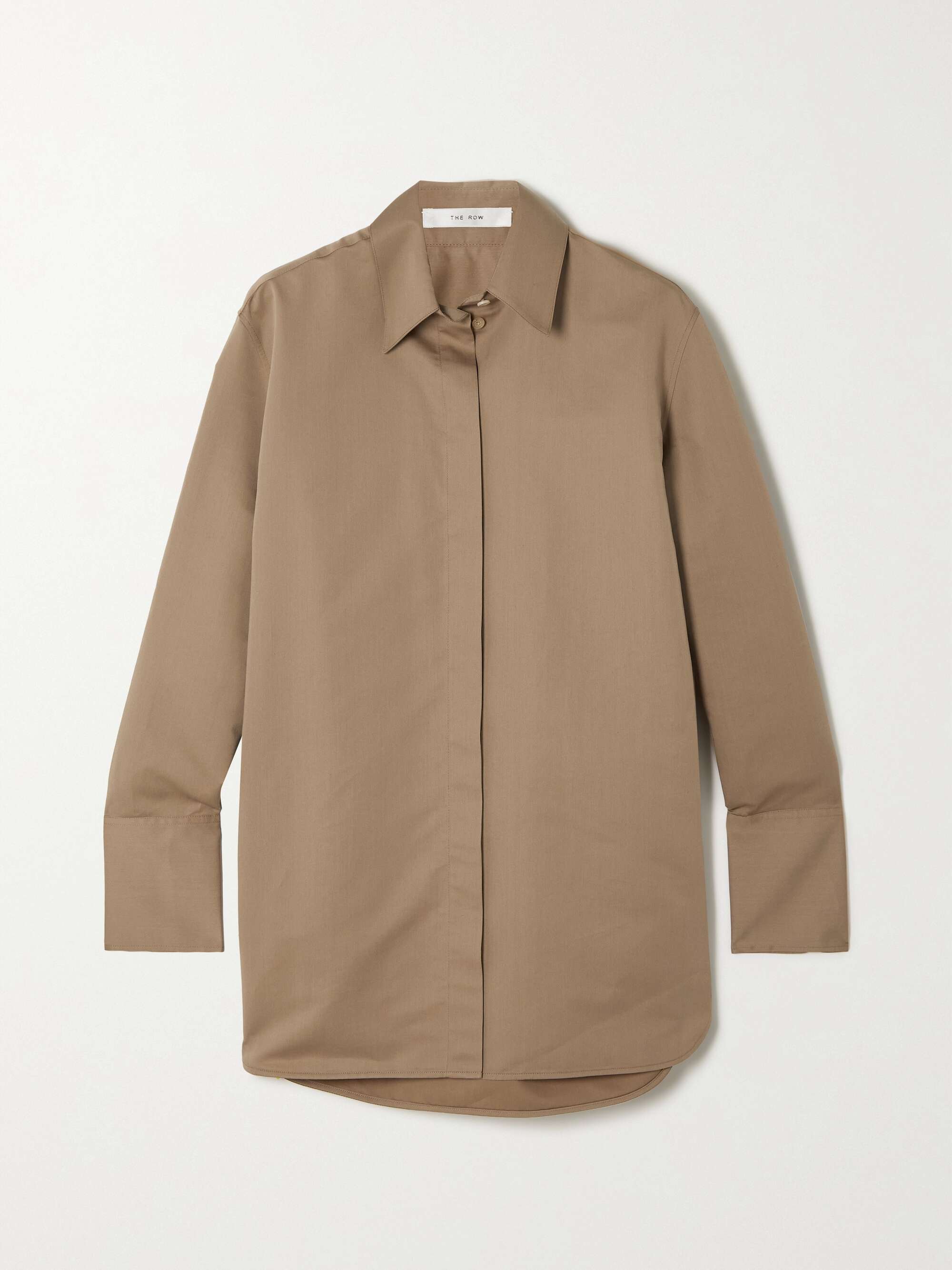 The Row - Xime Cotton and Silk-blend Shirt - Neutrals - Small - Net A Porter