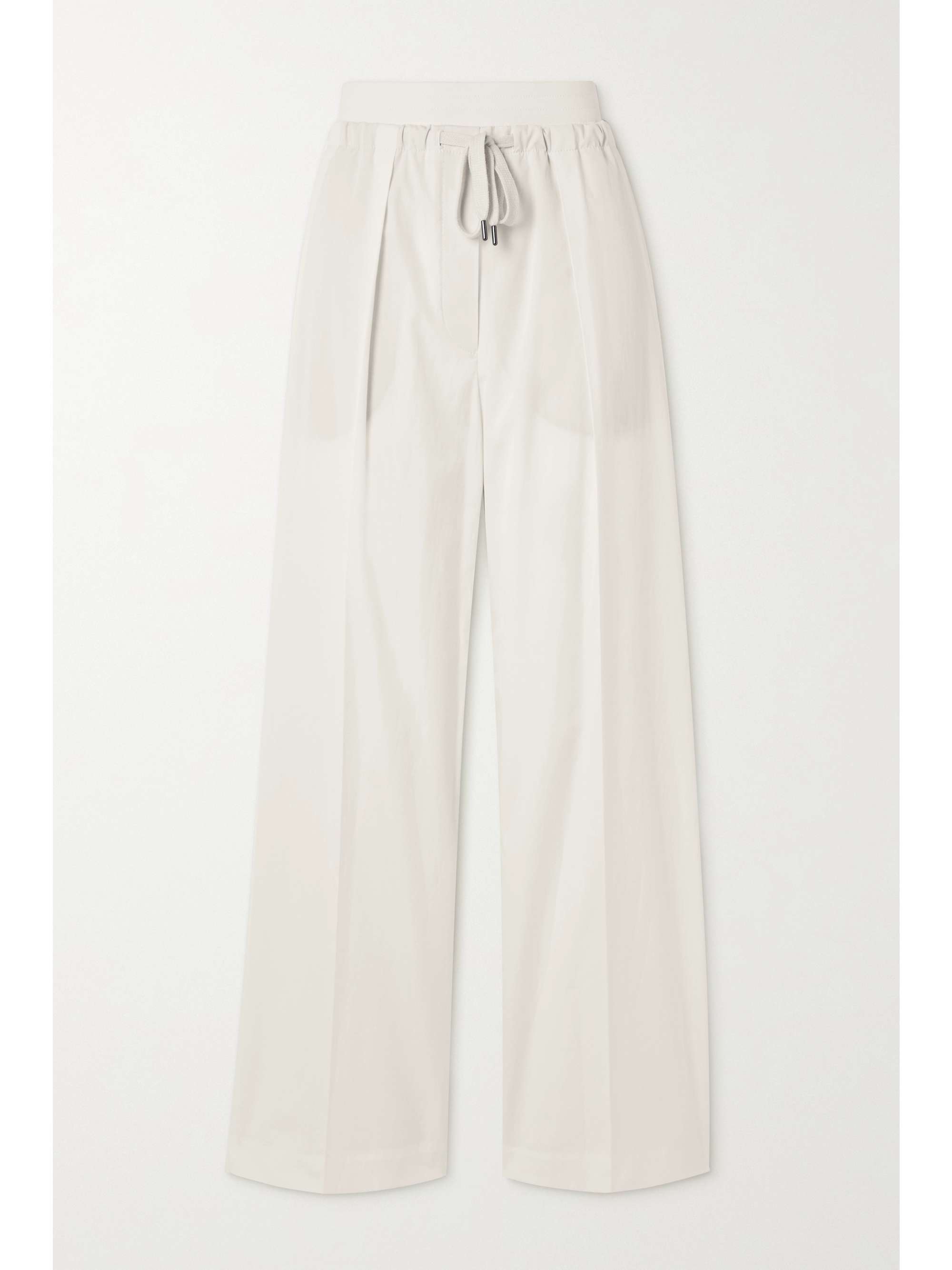 wide leg trousers white