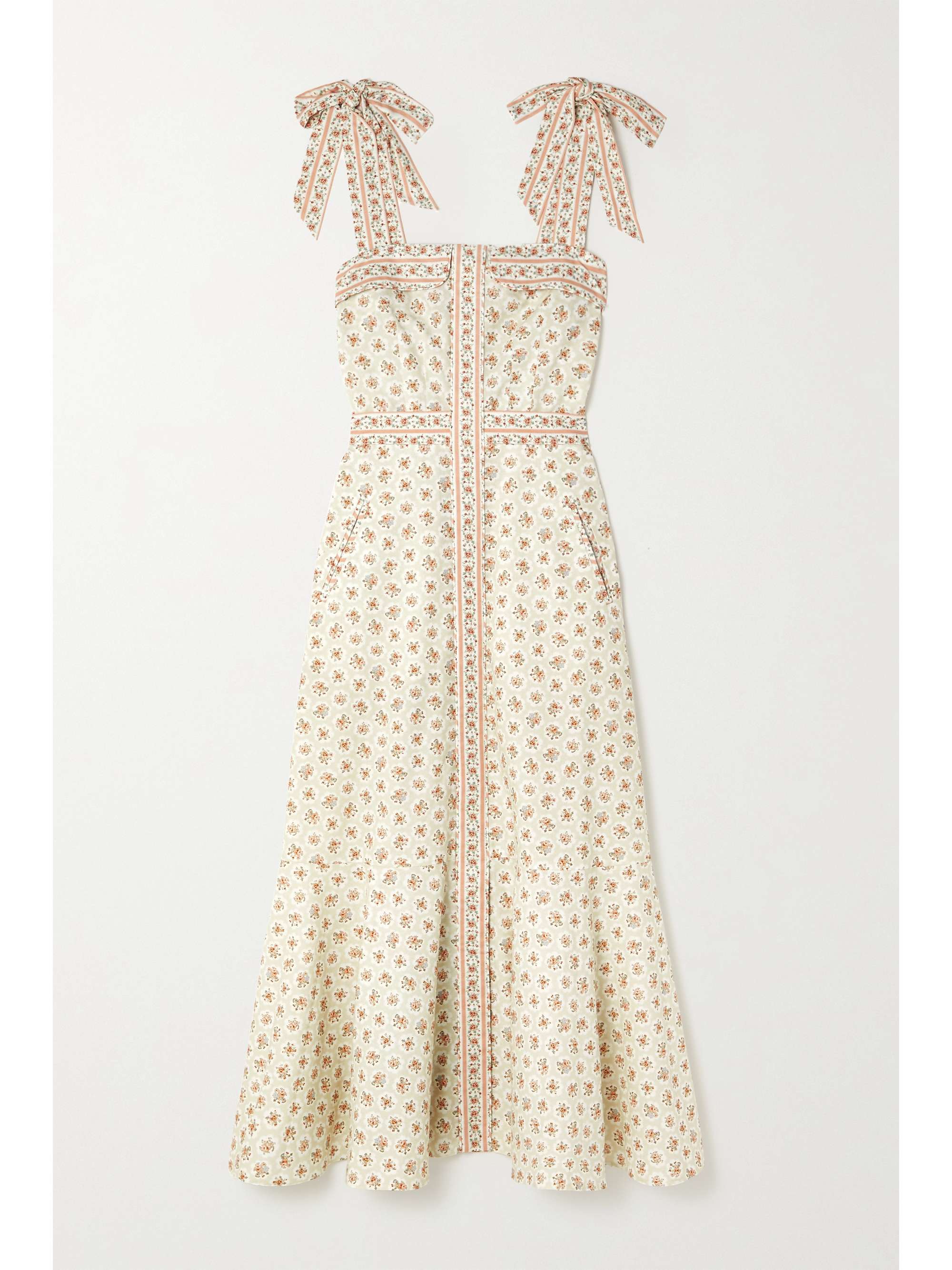 cotton-poplin midi dress | ANNA MASON 
