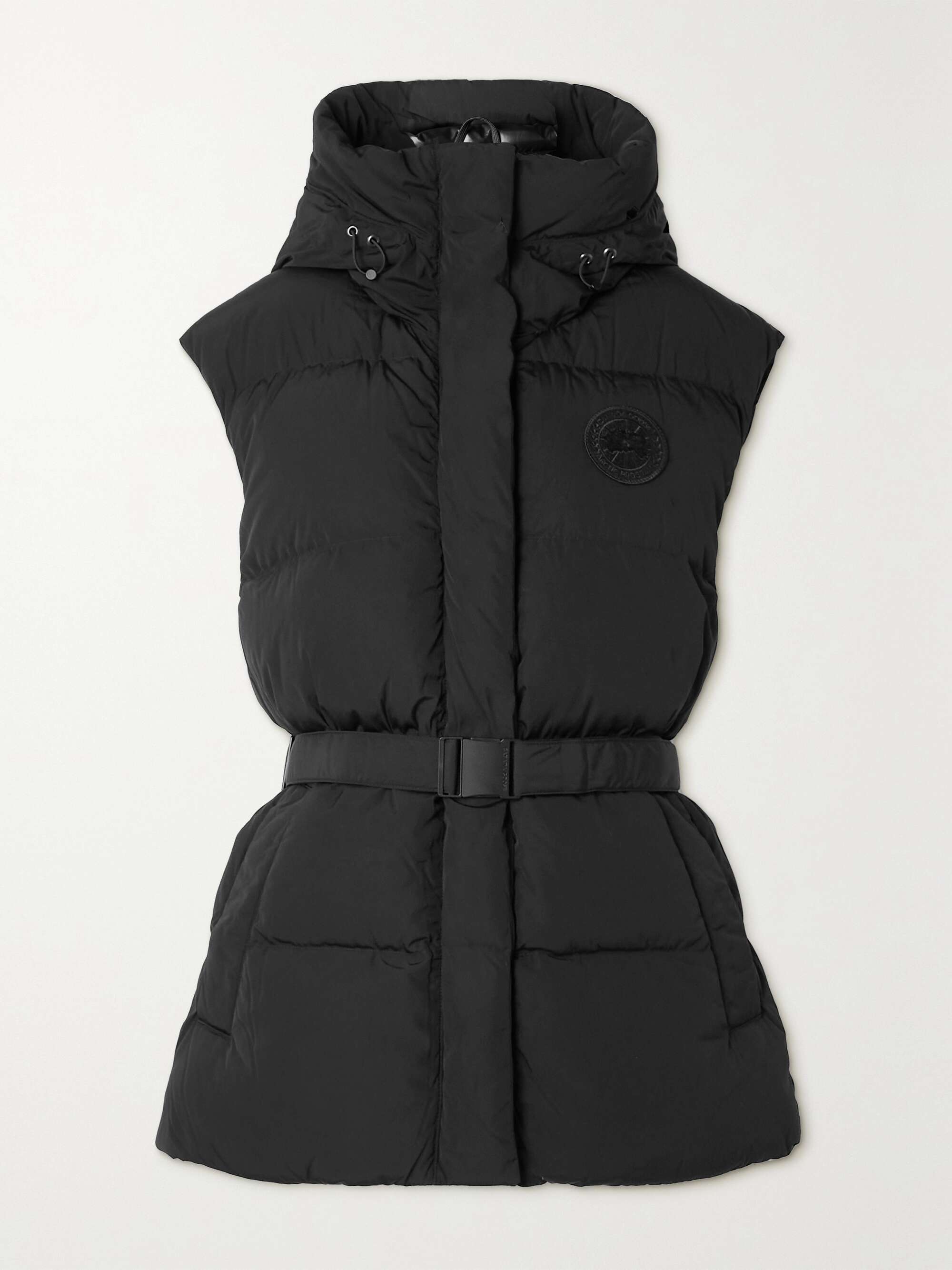 belted down vest