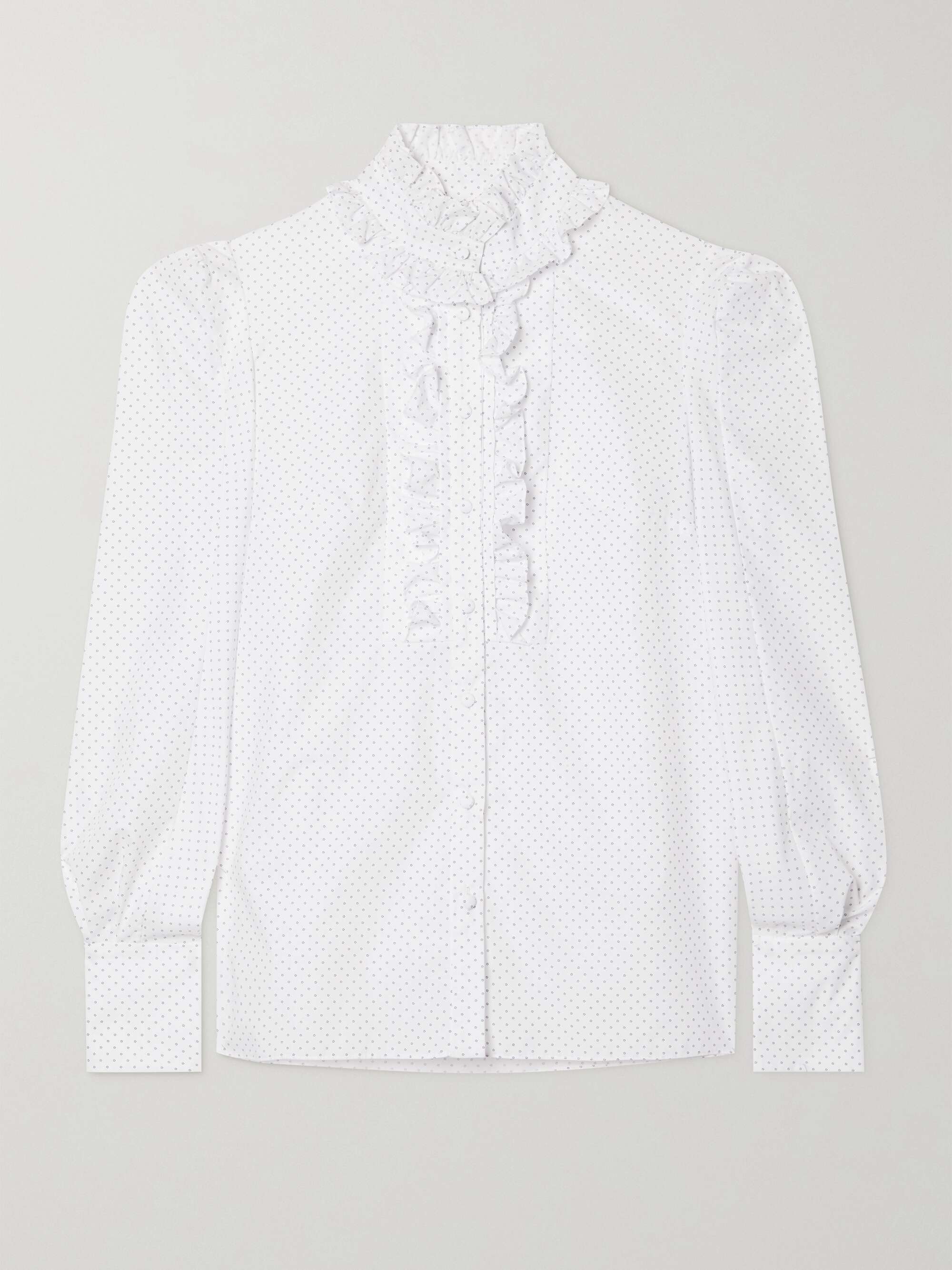 ERDEM Constance ruffled printed poplin blouse | NET-A-PORTER