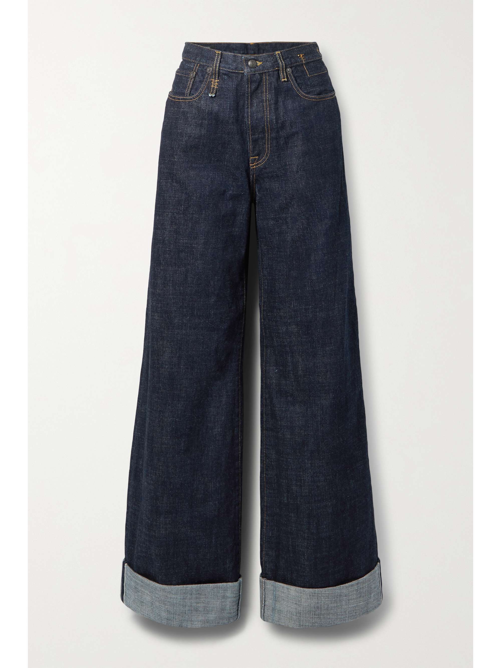 Dark denim Lisa mid-rise wide-leg jeans 