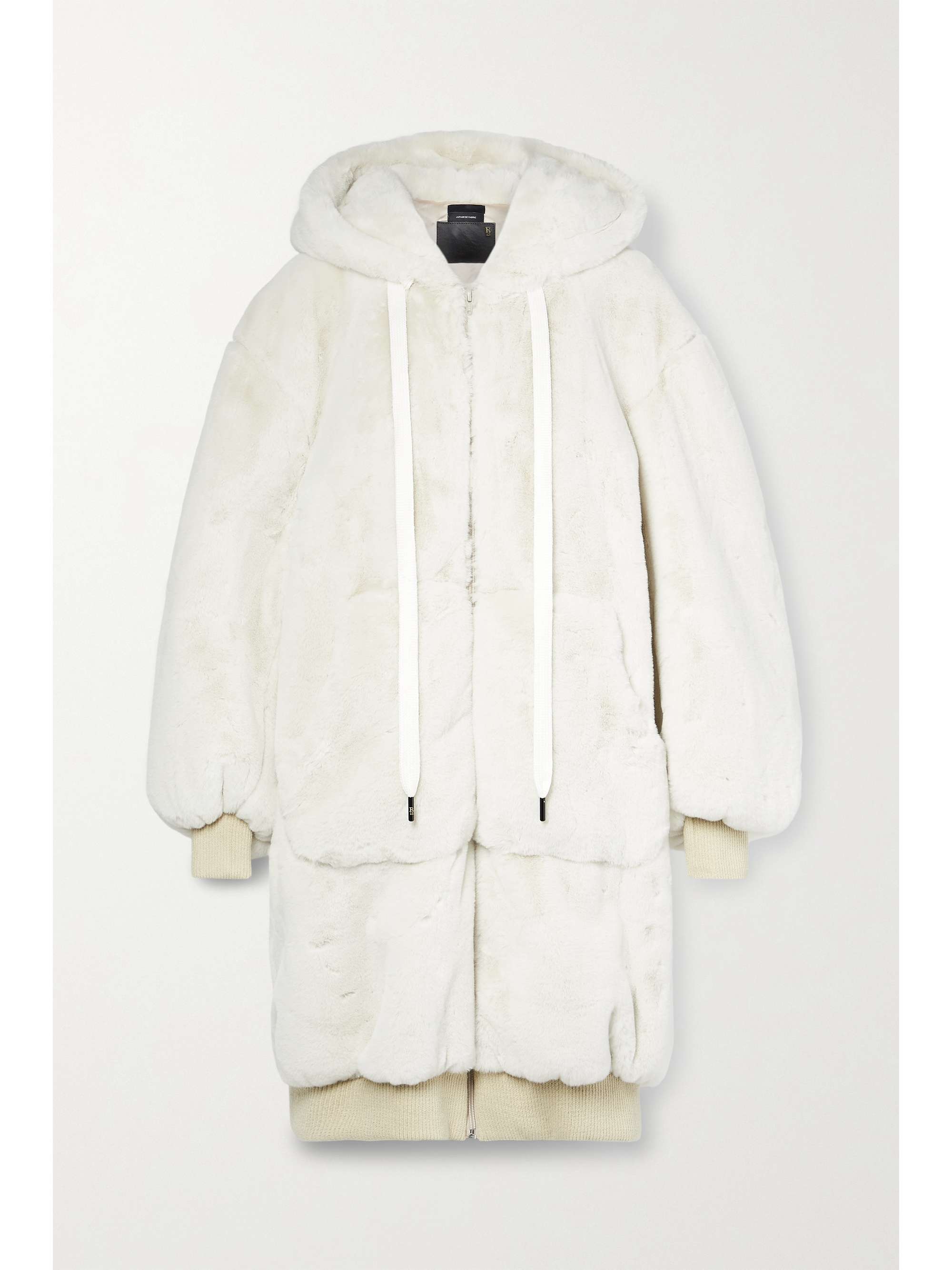 oversized faux fur jacket with hood