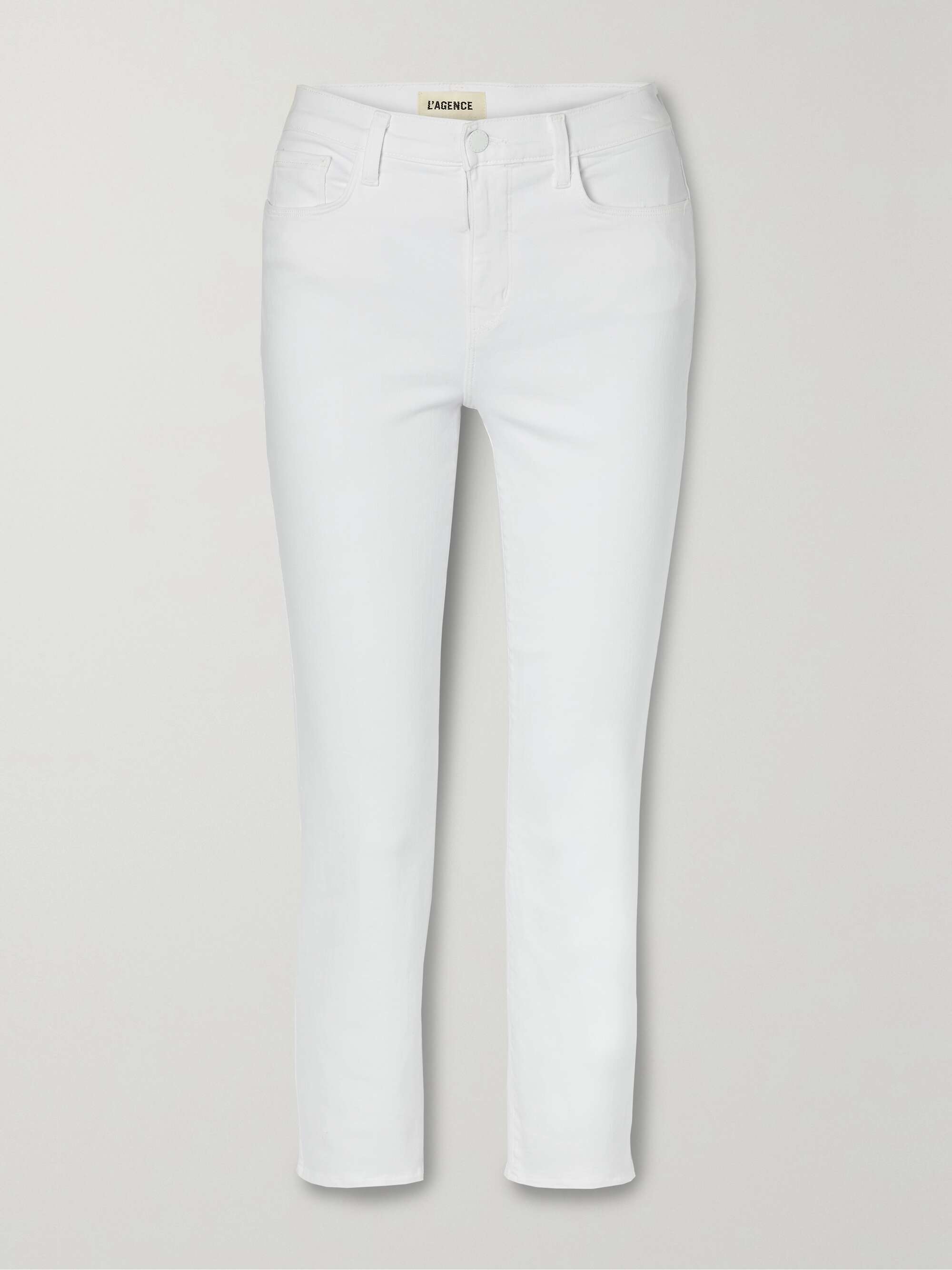 Alexia cropped high-rise slim-leg jeans 