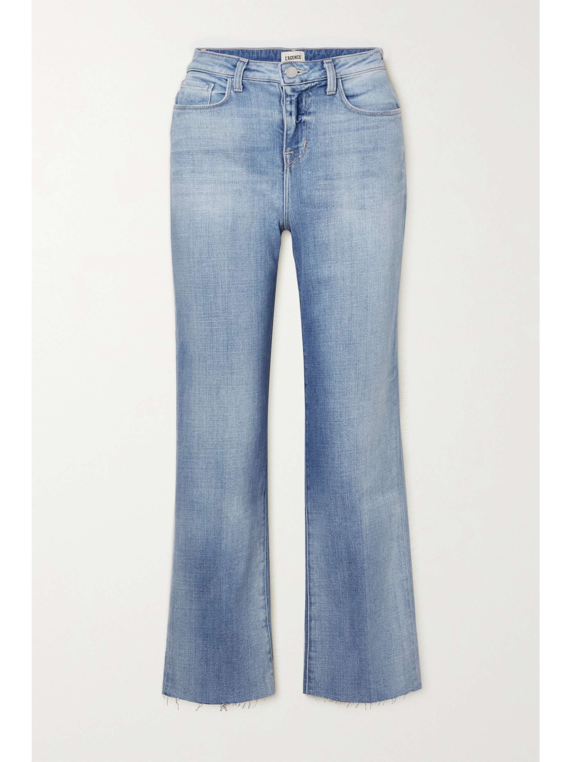Light denim Wanda frayed cropped high 