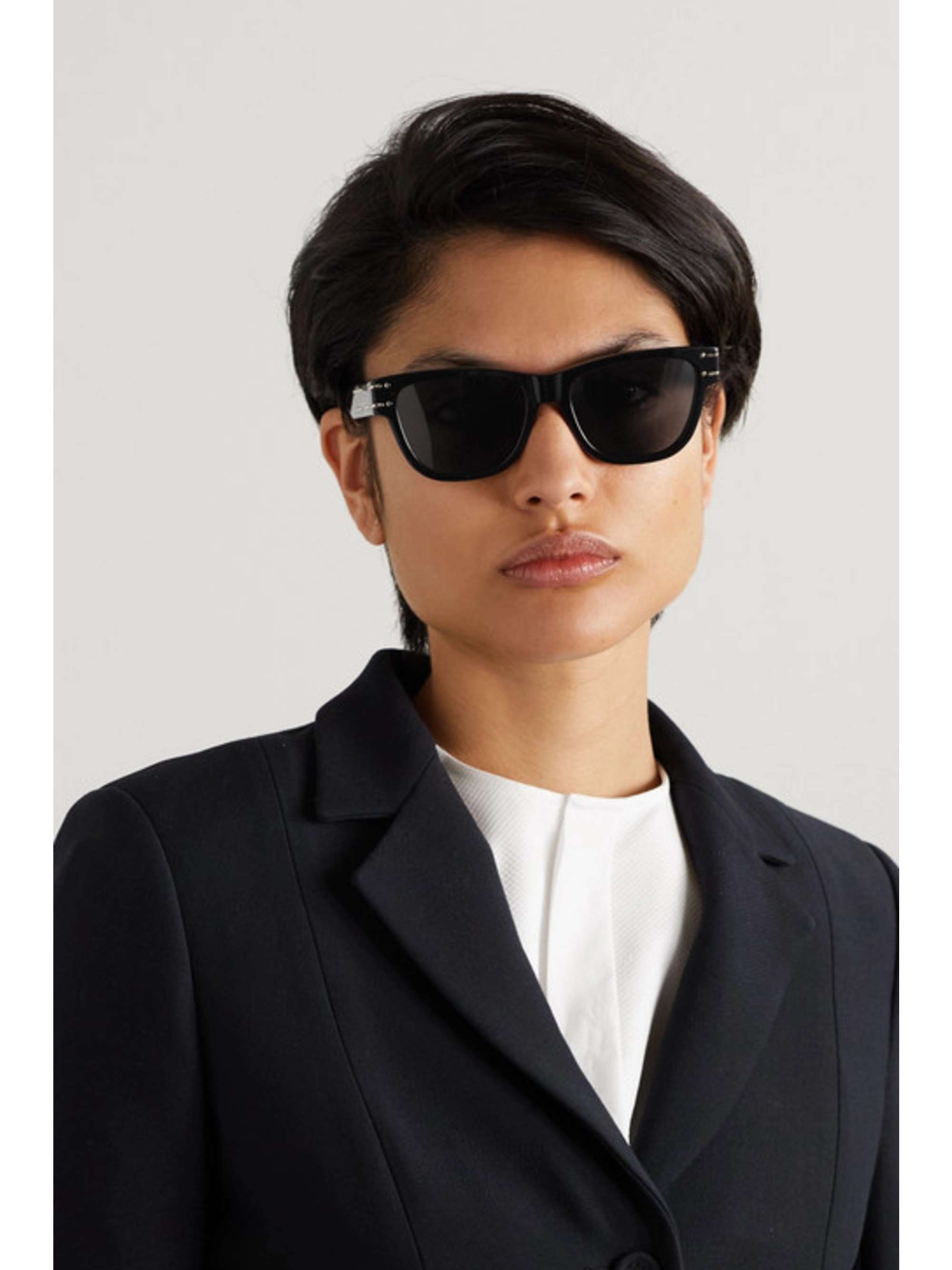 DIOR EYEWEAR DiorSignature S6U cat-eye acetate and gold-tone sunglasses