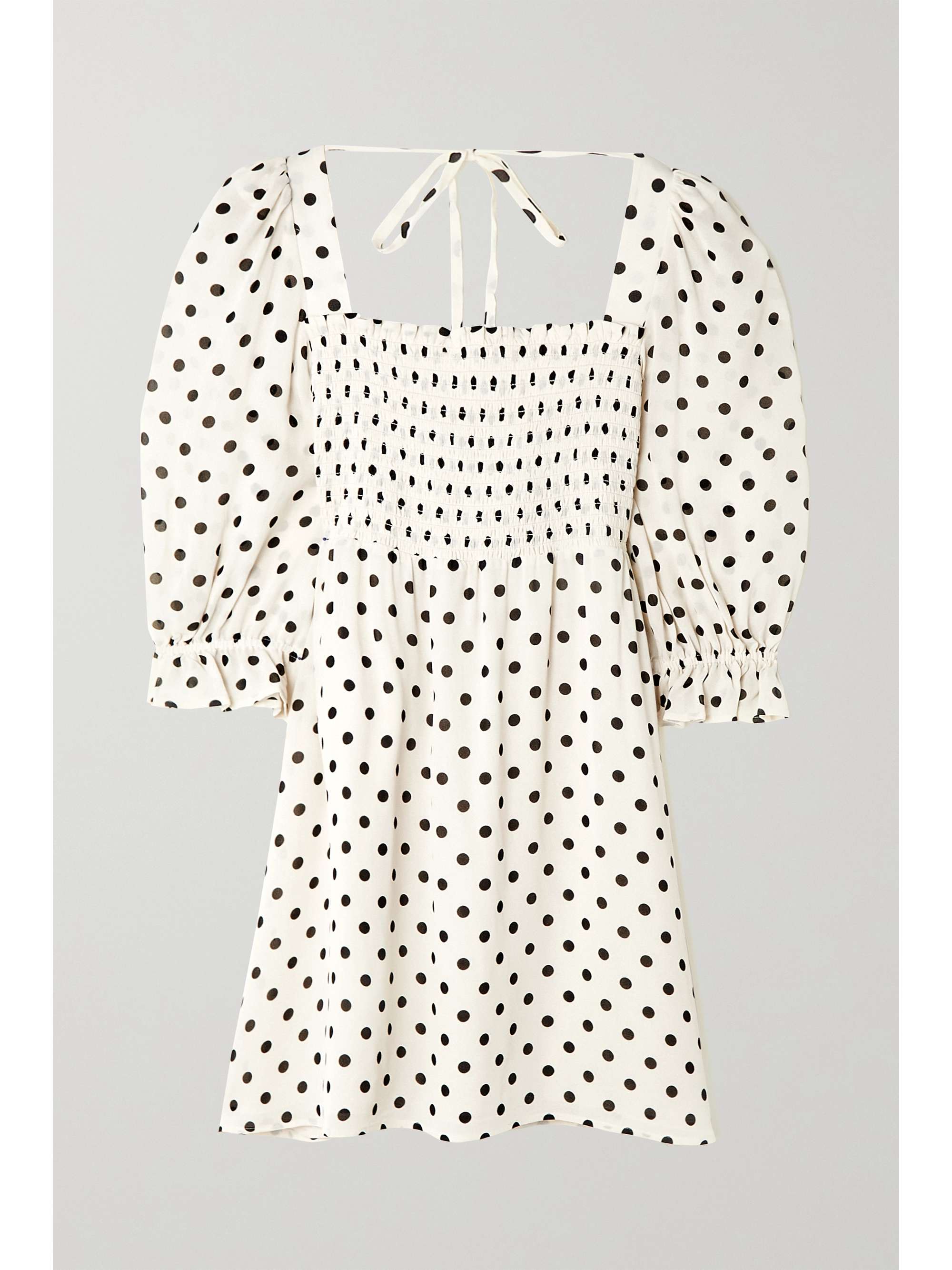 NET SUSTAIN Zaria polka-dot crepe mini 