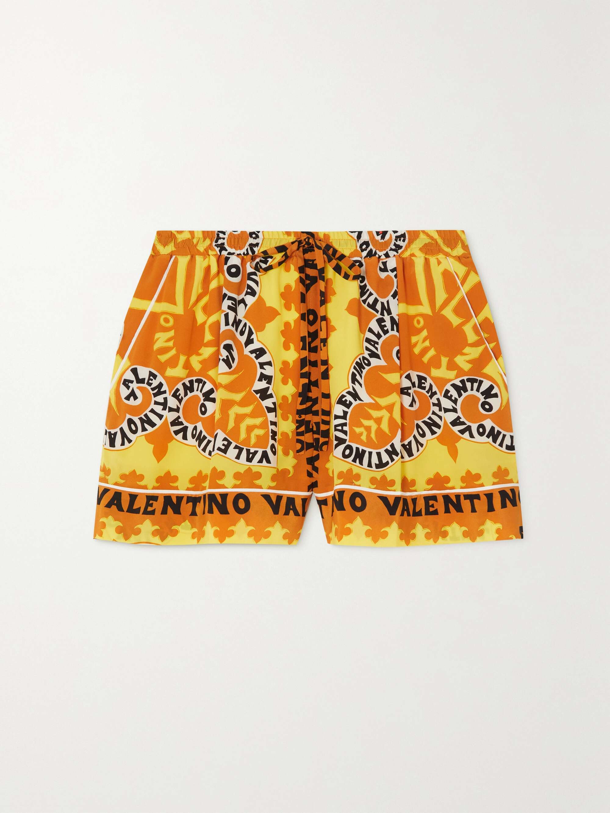Mini Bandana printed silk crepe de chine shorts