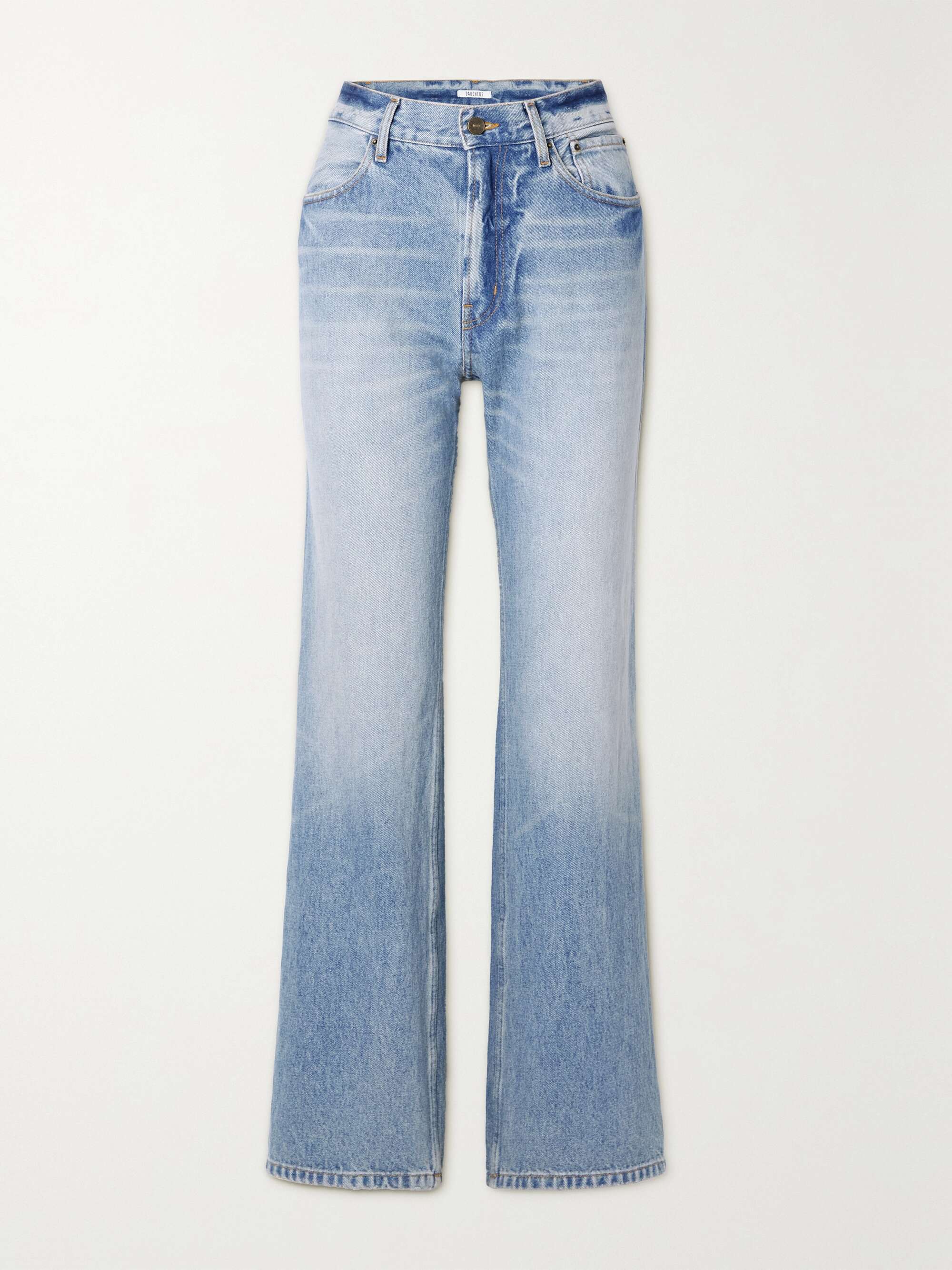 Blue Mid-rise straight-leg jeans 