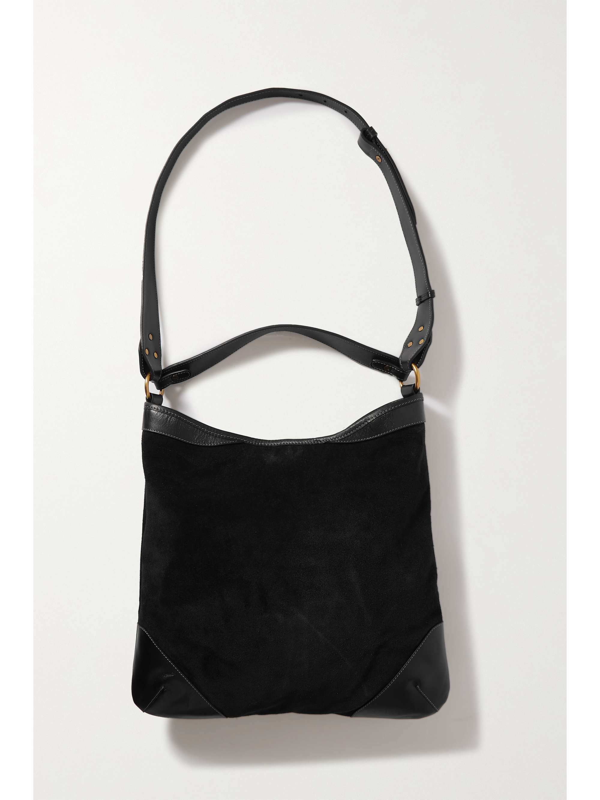 ISABEL MARANT Botsy leather-trimmed suede shoulder bag