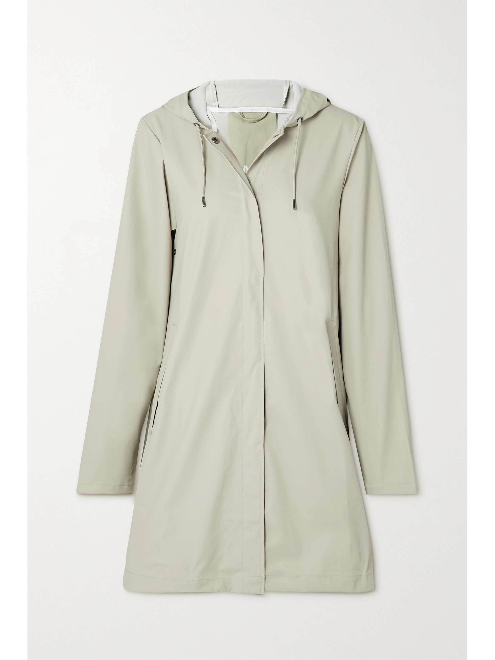 Hooded coated-shell jacket | RAINS 