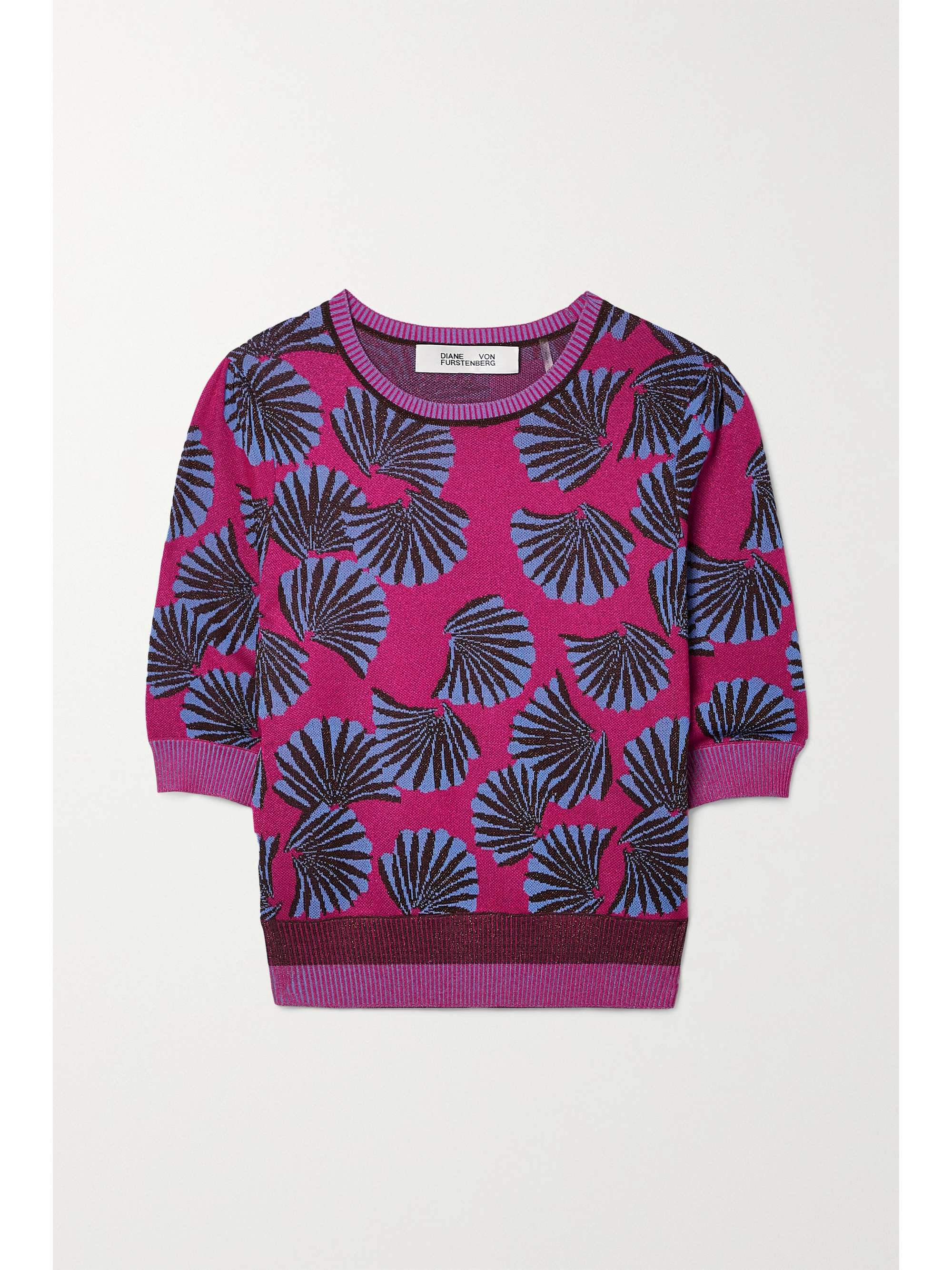 Violet Zander cropped metallic jacquard 