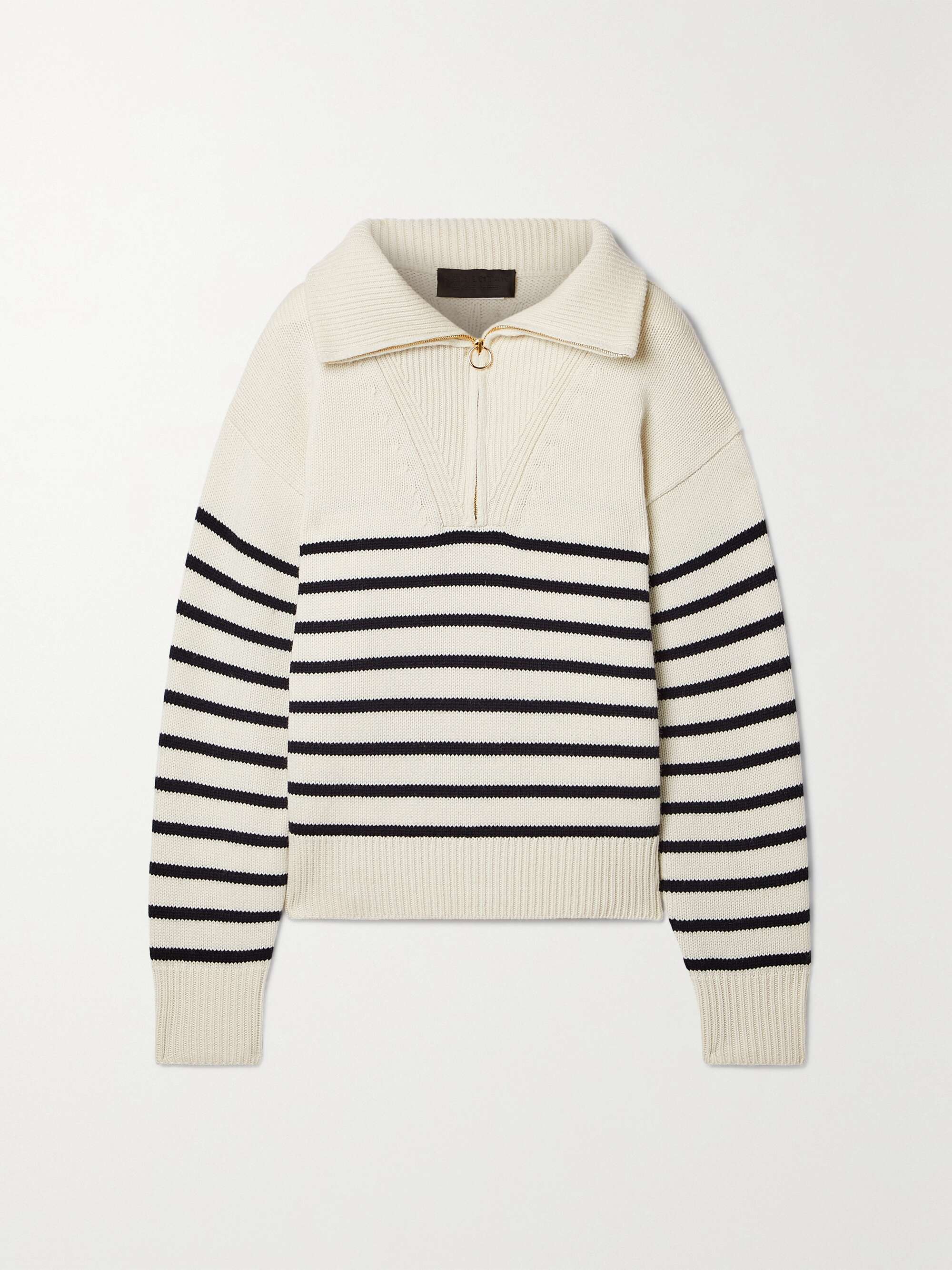 Nili Lotan Women's Hester Nautical Sweater - Ivory Navy Stripe - Size Medium