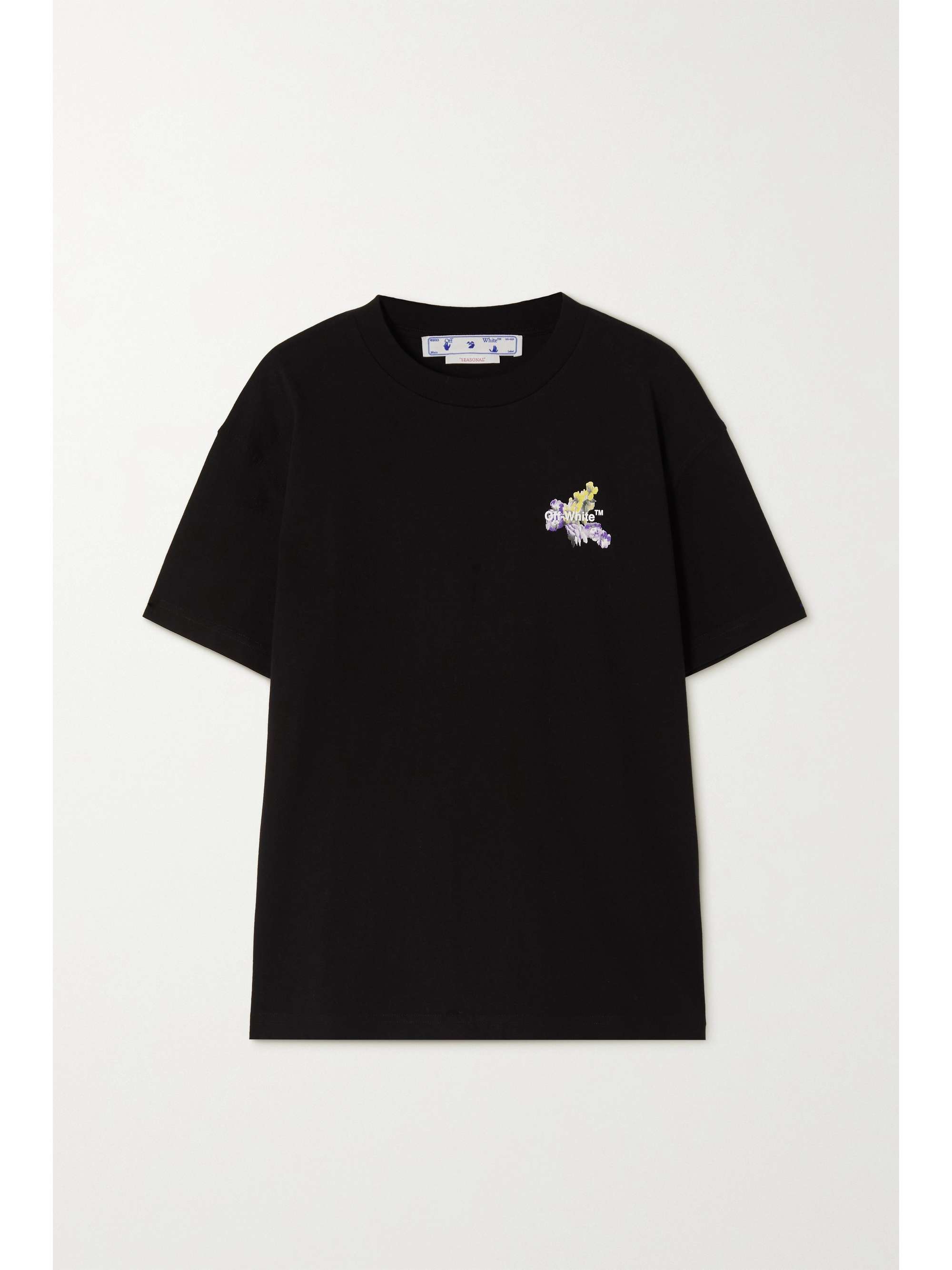 Black flower t shirt Clearance