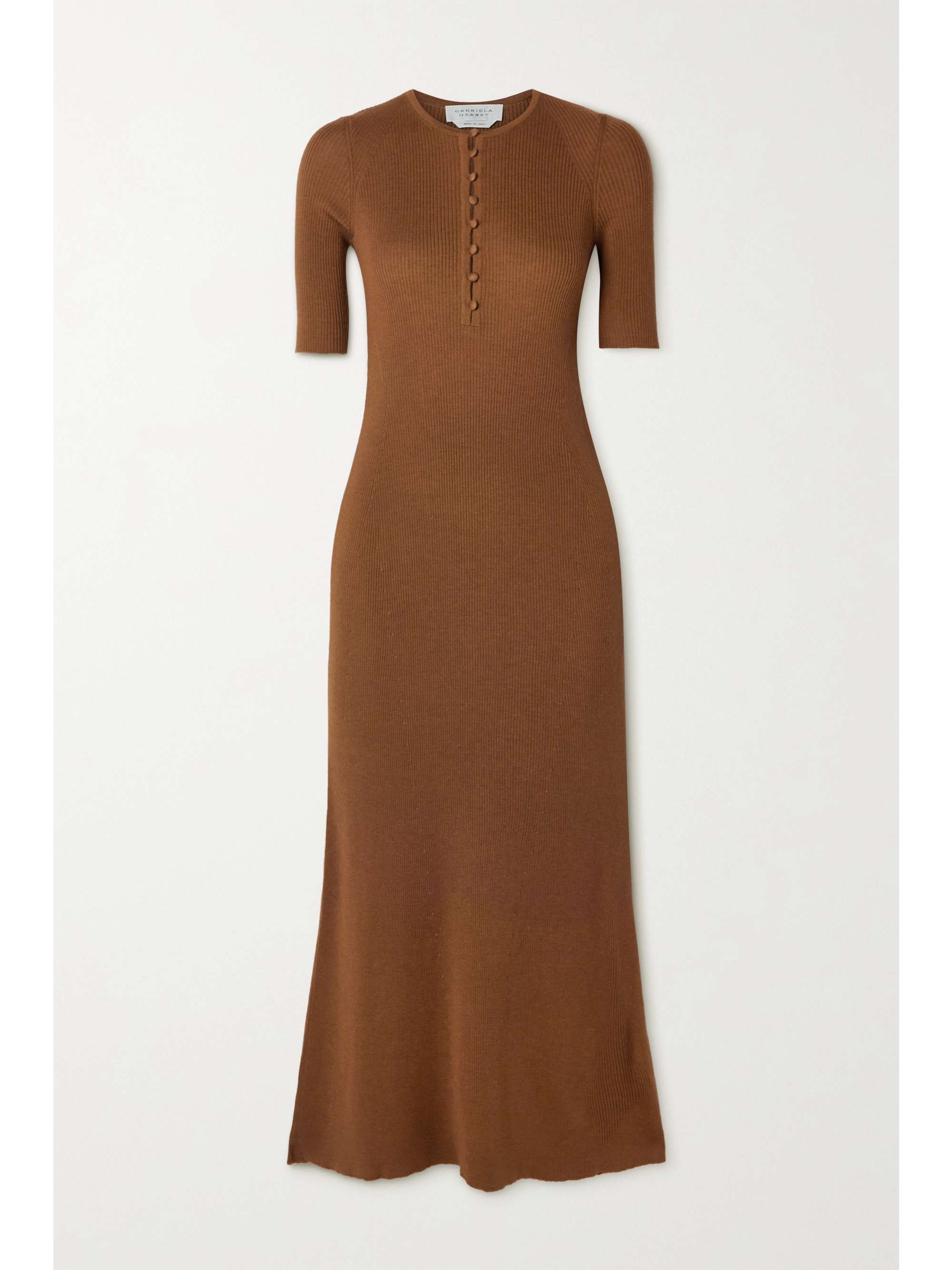 Brown Johanna ribbed cashmere and silk 